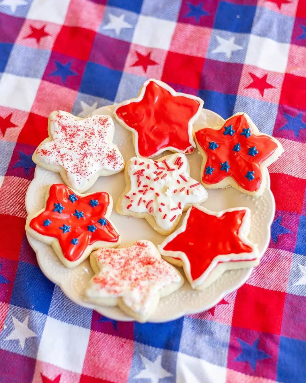 Patriotic Sour Cream Sugar Cookies