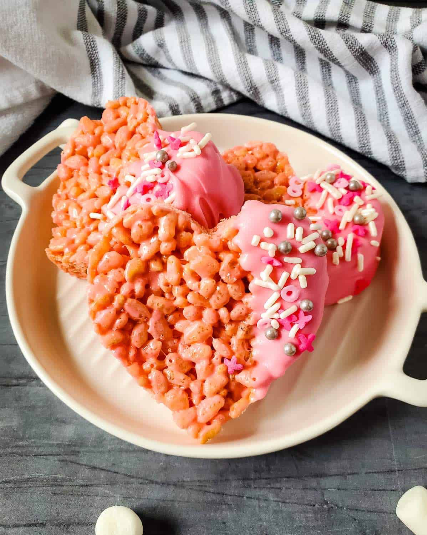 Heart Shaped Rice Krispie Treats