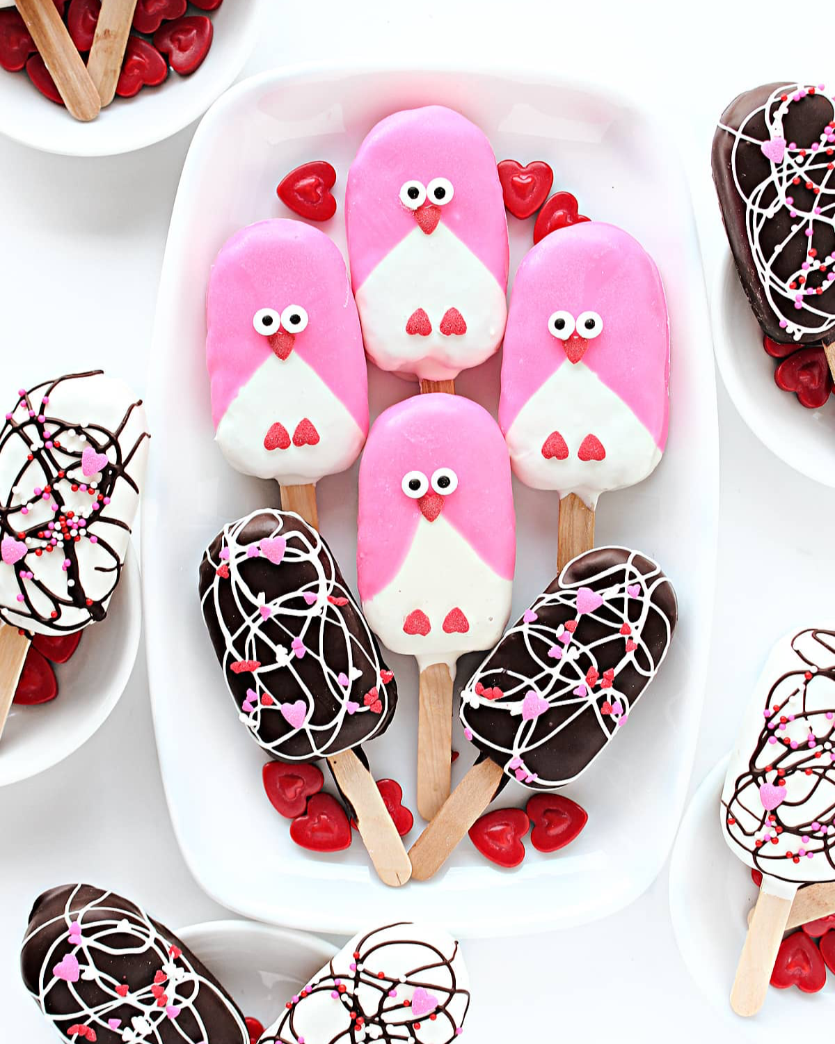 Valentine's Day Peanut Chews Candy Pops