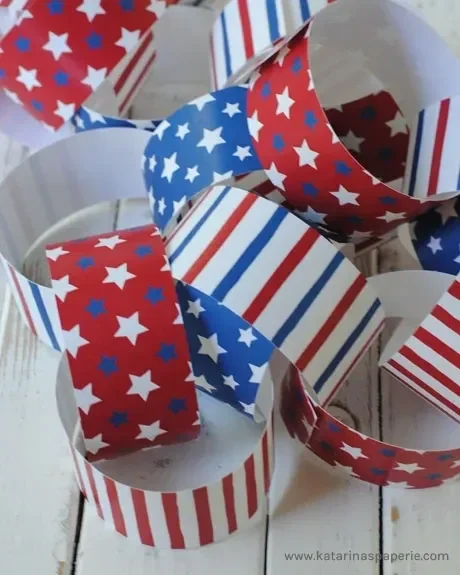 Free Printable Fourth of July Paper Chain