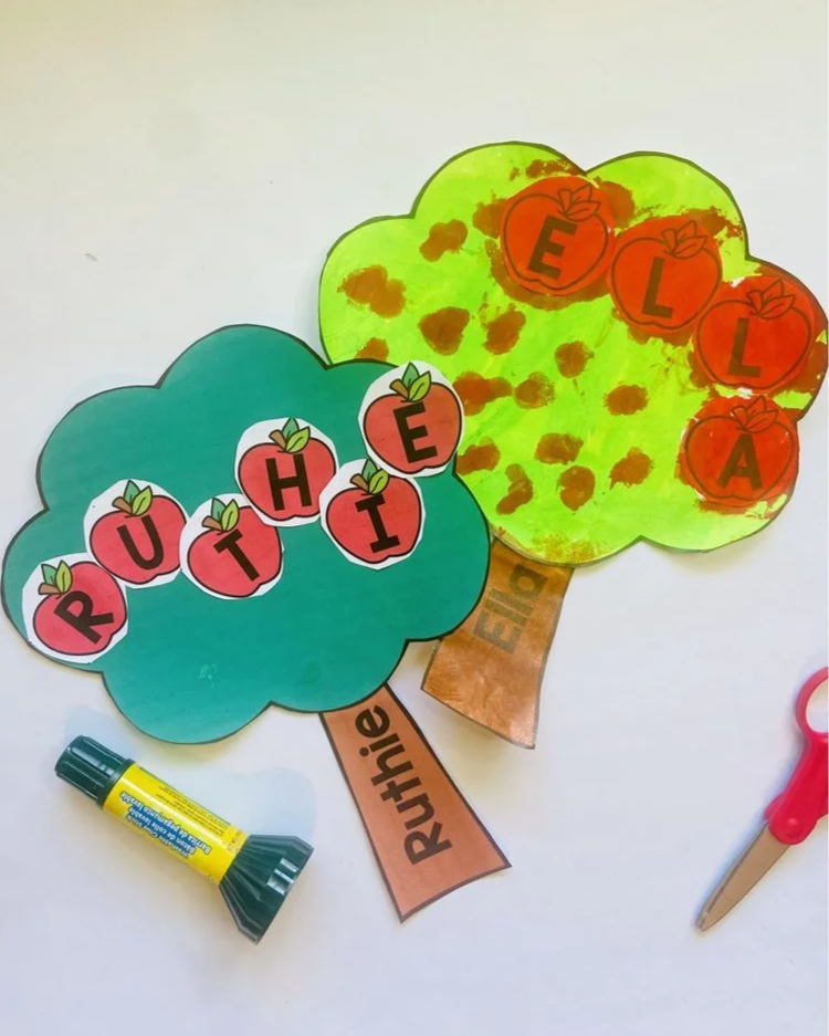 pple Tree Name Craft and Counting Activity