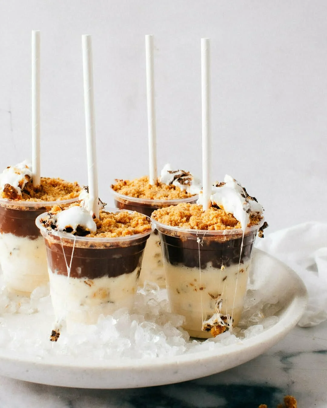 Frozen S'mores Ice Cream Pops