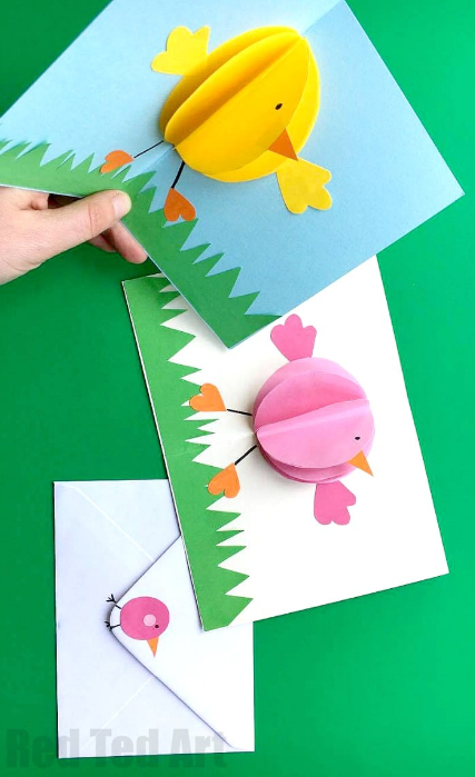 Pop Up chick Card for Easter