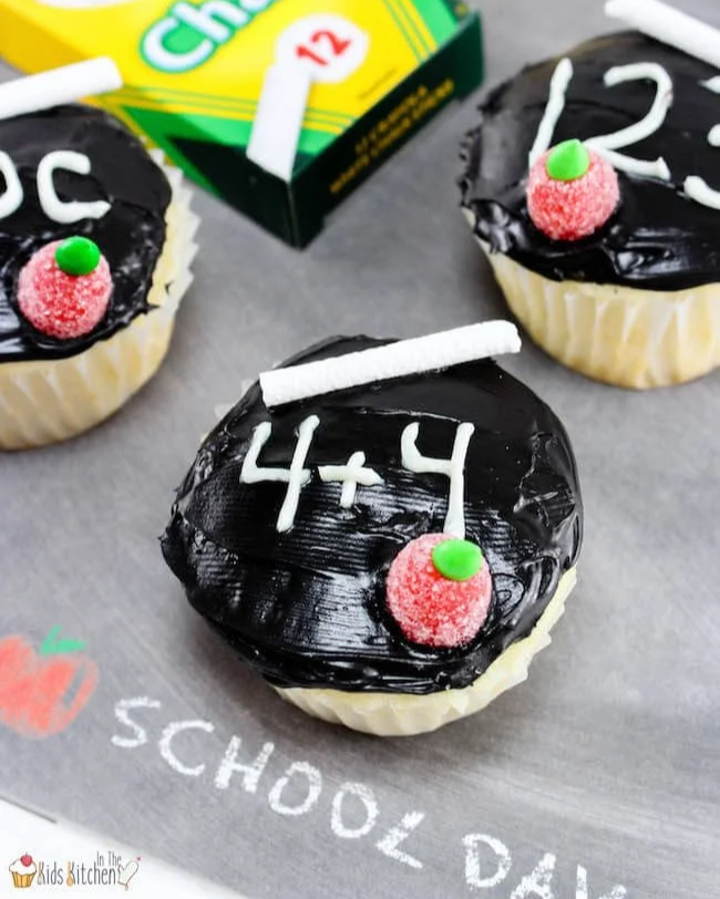 Back to School Chalkboard Cupcakes