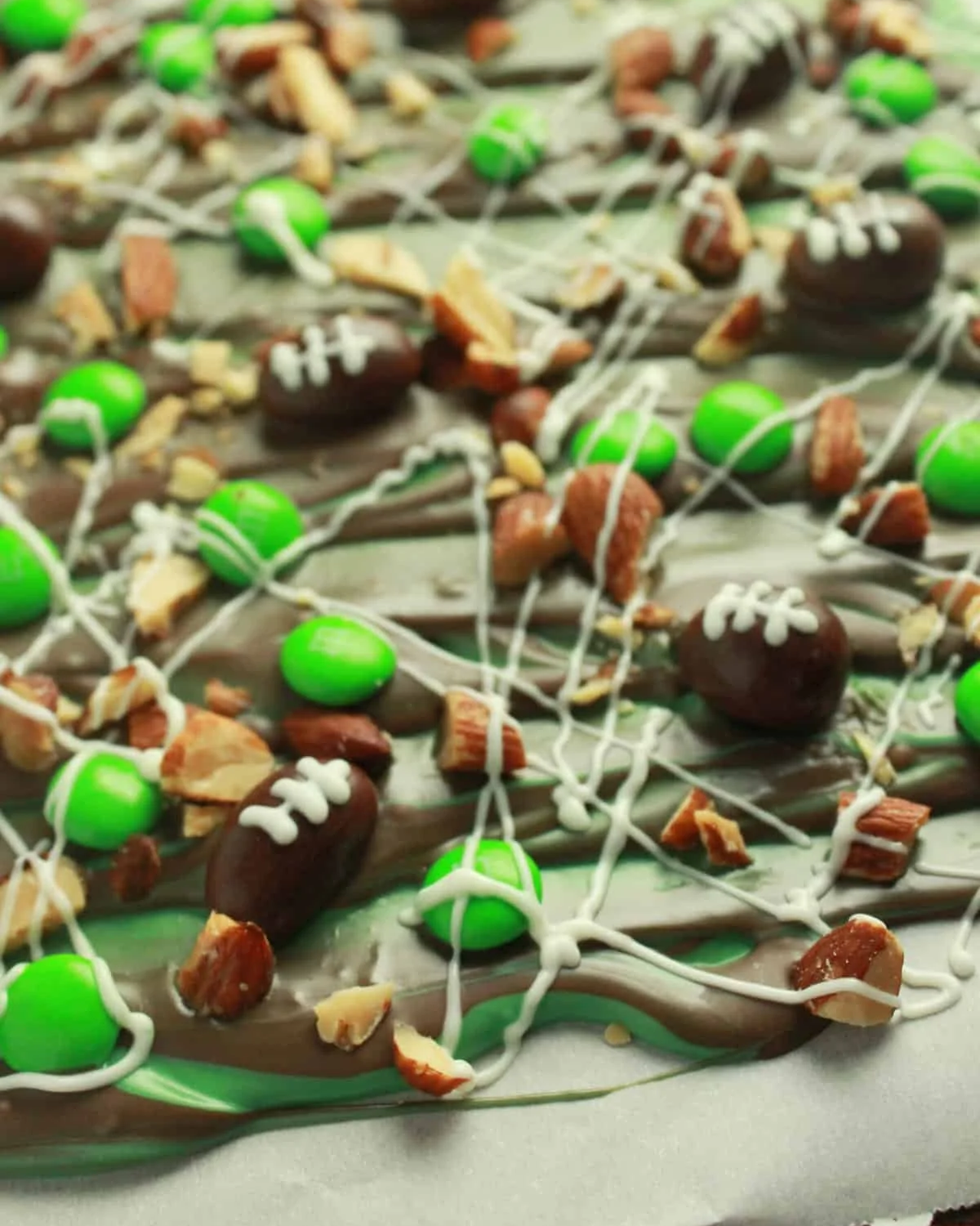 Chocolate & Almond Football Bark