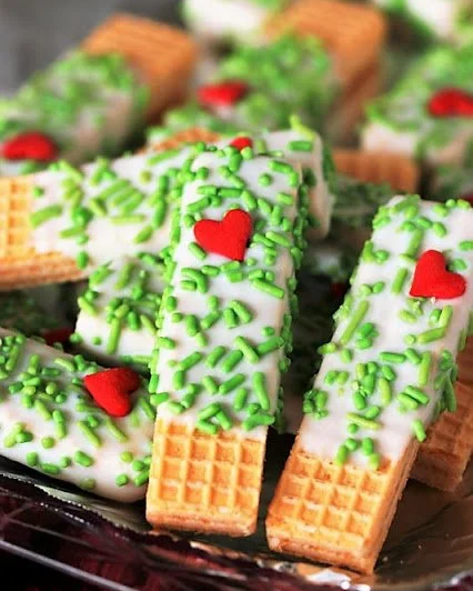 Grinch Wafer Cookies