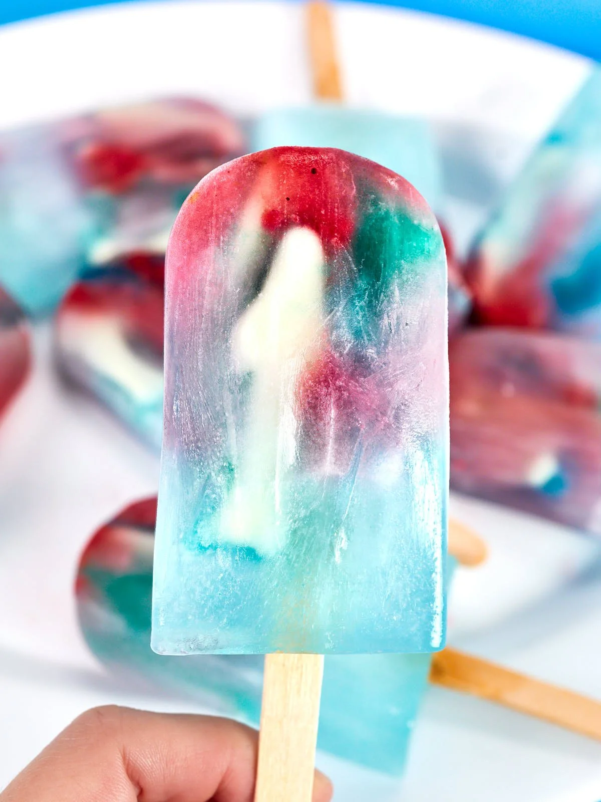 Ocean Blue Rasbperry Popsicles