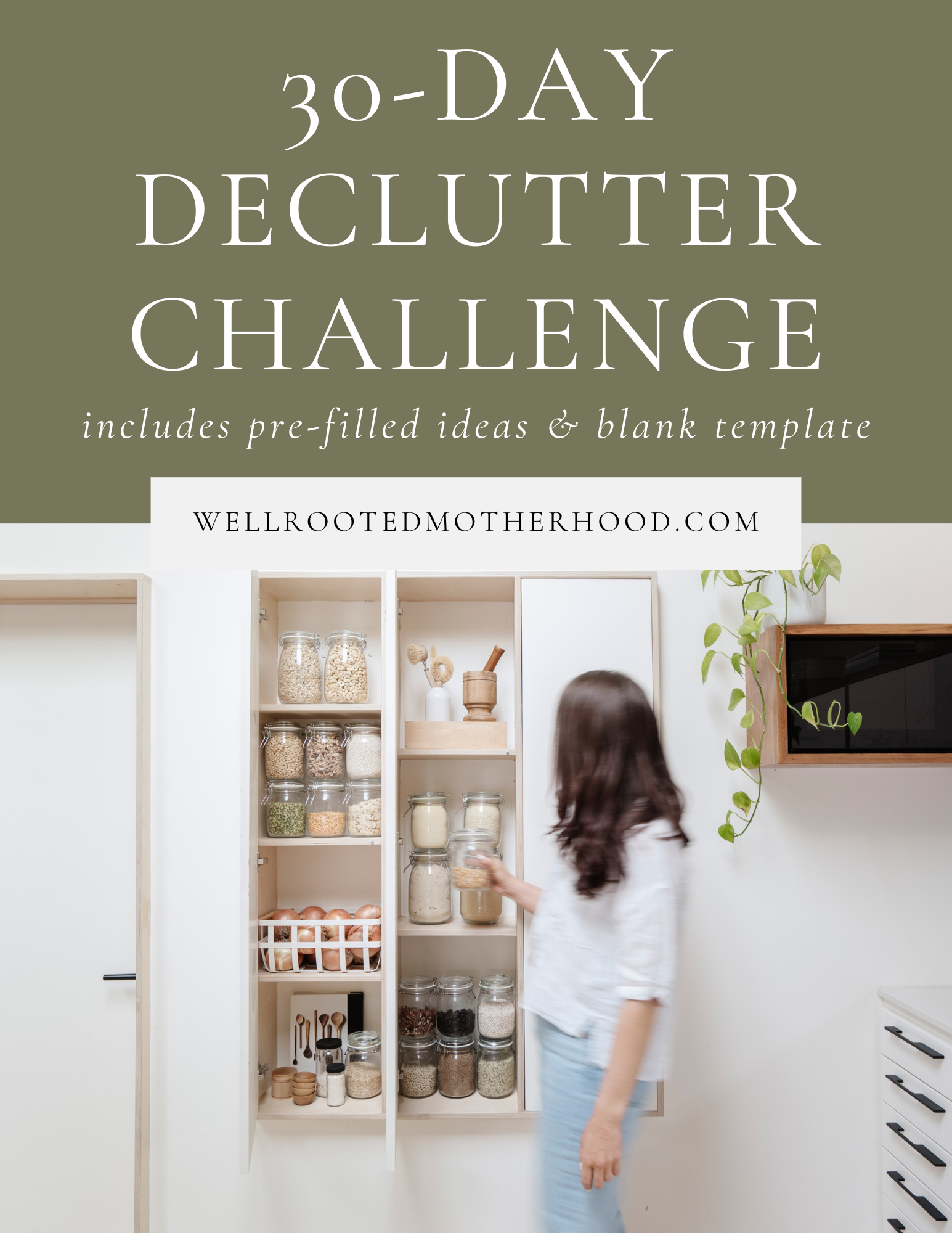Free Checklist for  Moms feeling overwhelmed by clutter who want an easy, gentle decluttering plan