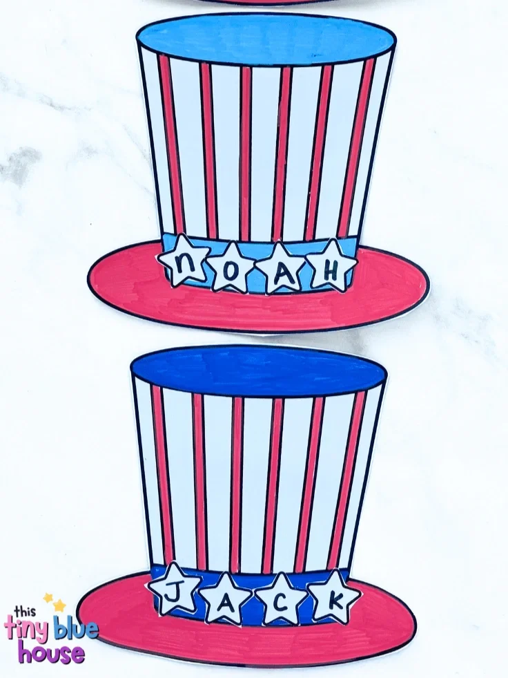 Patriotic Hat Name Craft