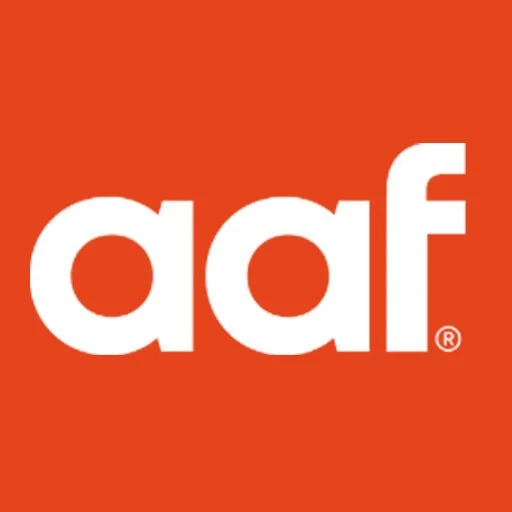 AAF logo on an orange background.