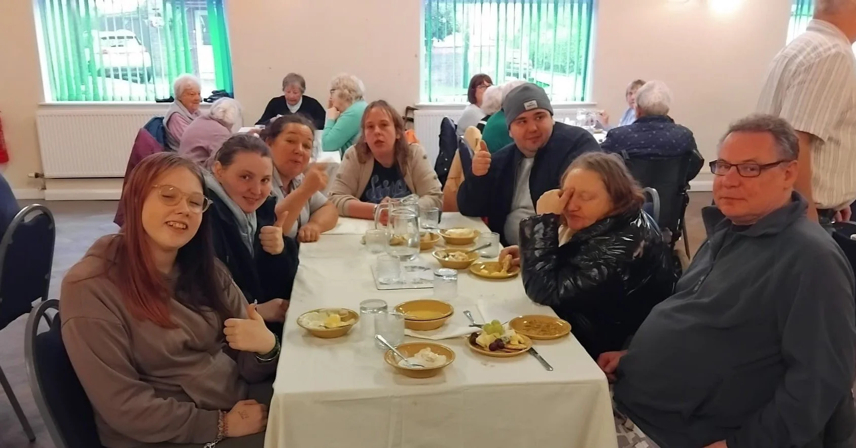 Residents from Eagle house were so thankful for the warm welcome and wonderful fellowship meal at the church hall! Residents truly enjoyed the food, conversations, and time spent together. 🍝

#foodie #communityfirst