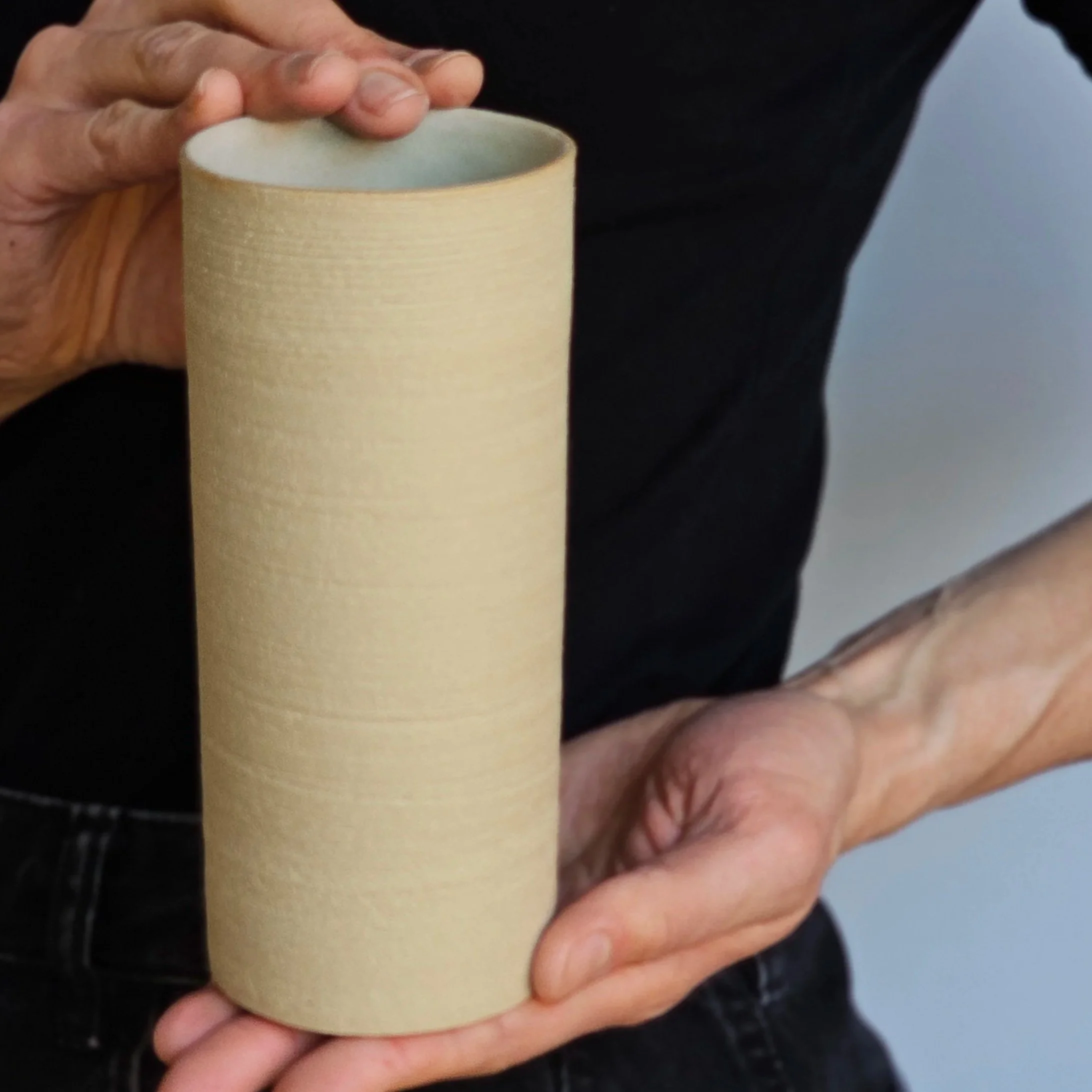 Handmade pottery vase, minimal ceramics