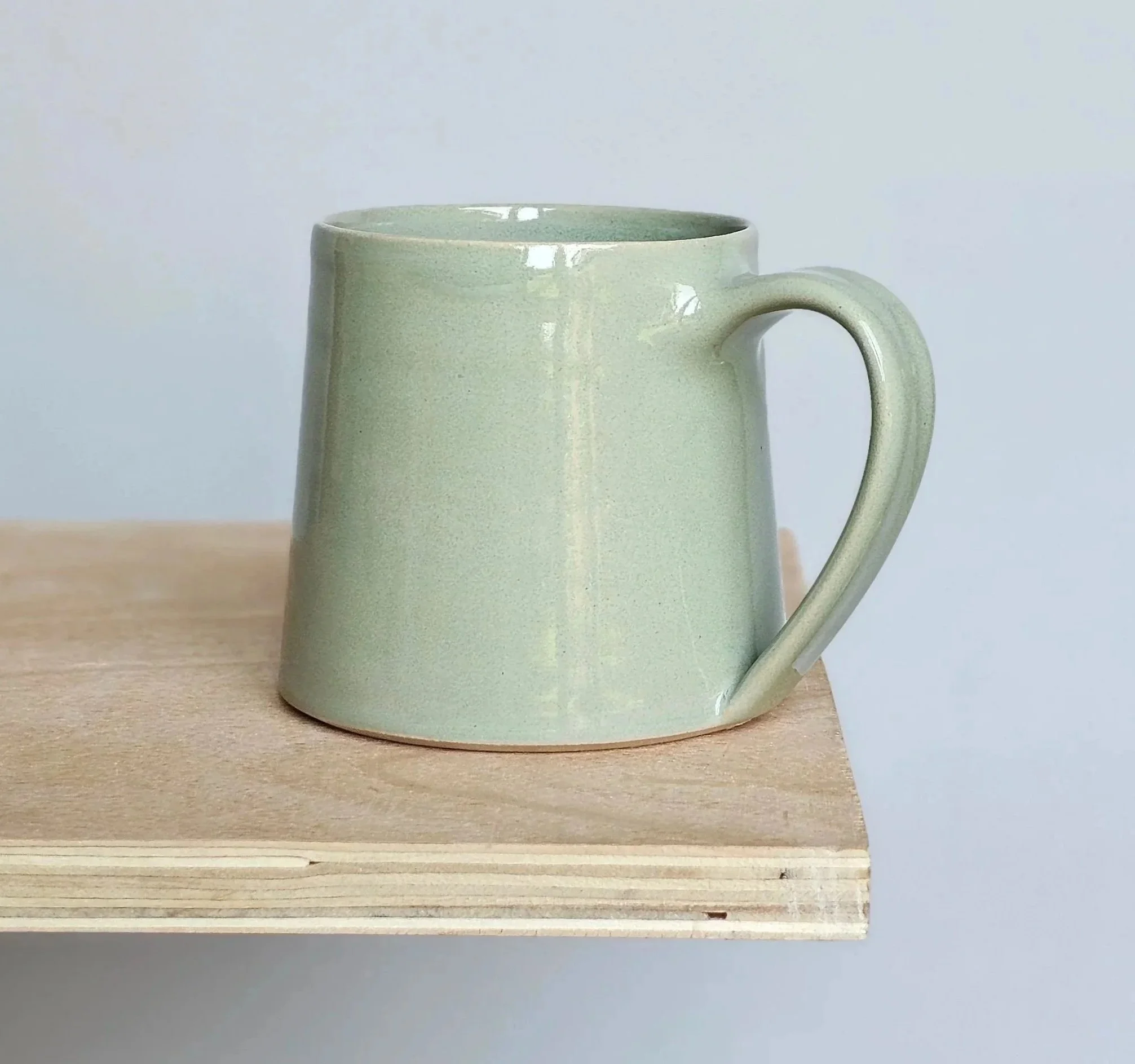 Tapered mug in Almost Celadon