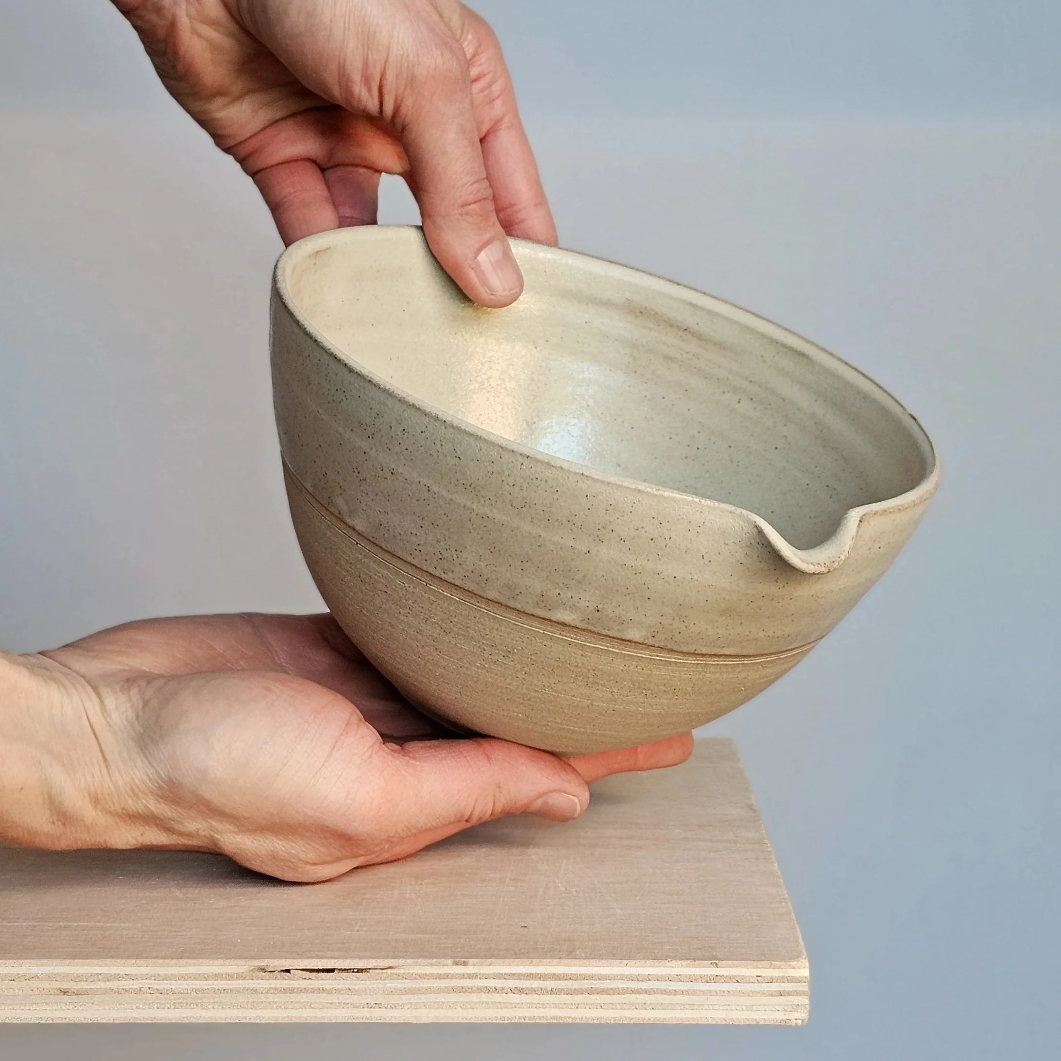 Handmade ceramic mixing bowl