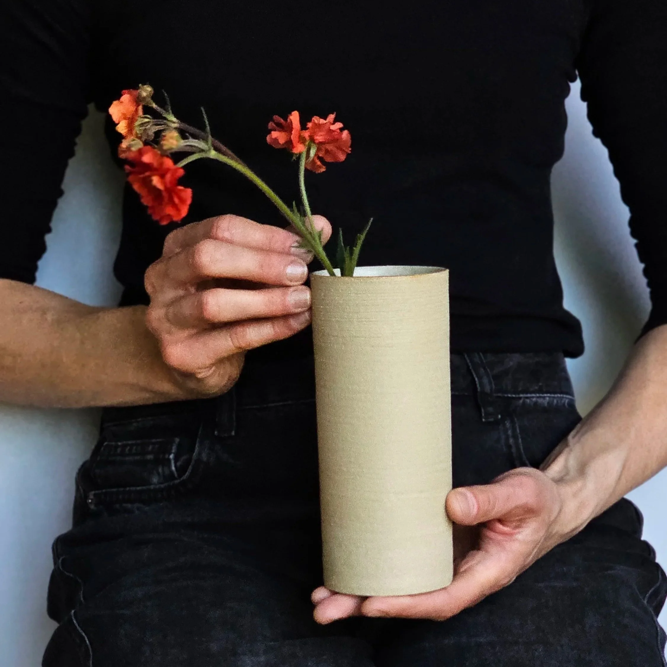 Narrow Vase - Buckwheat
