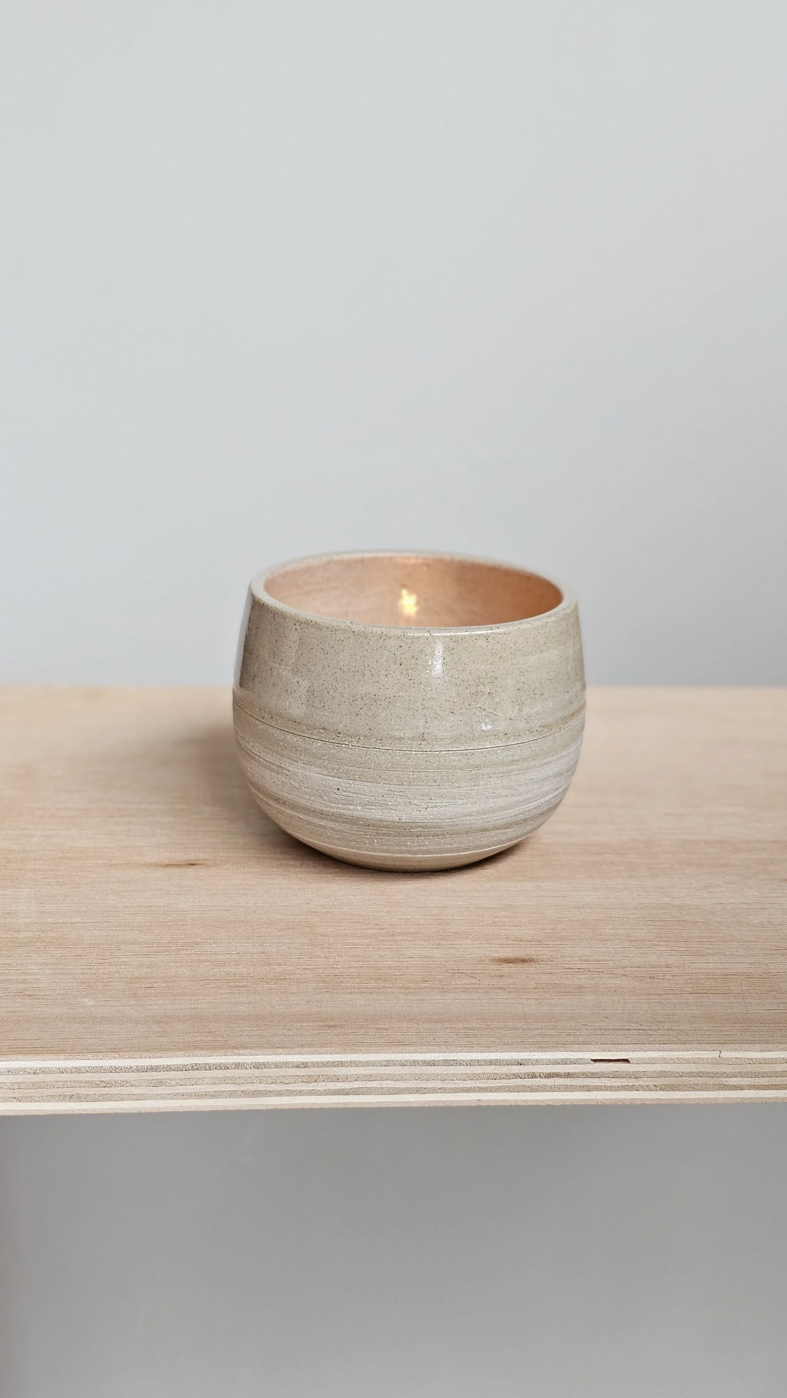 Tealight candle holder - Clear crackled