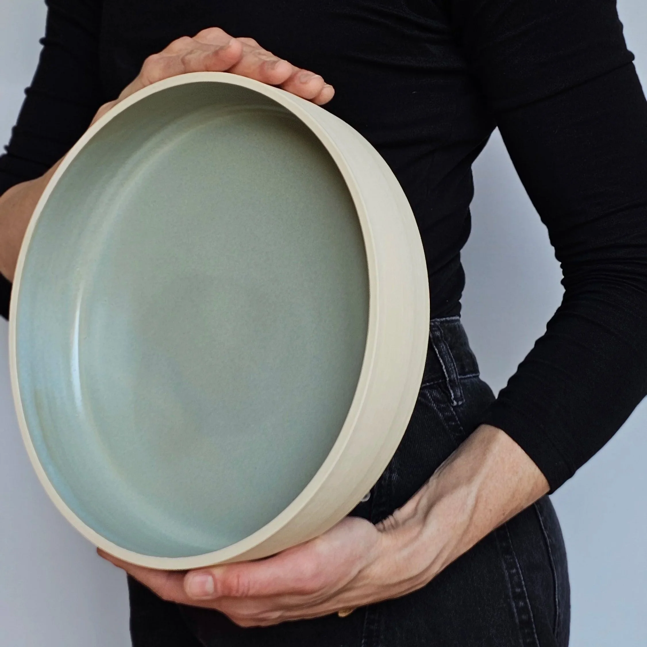 Handmade ceramic serving dish. Artisan pottery