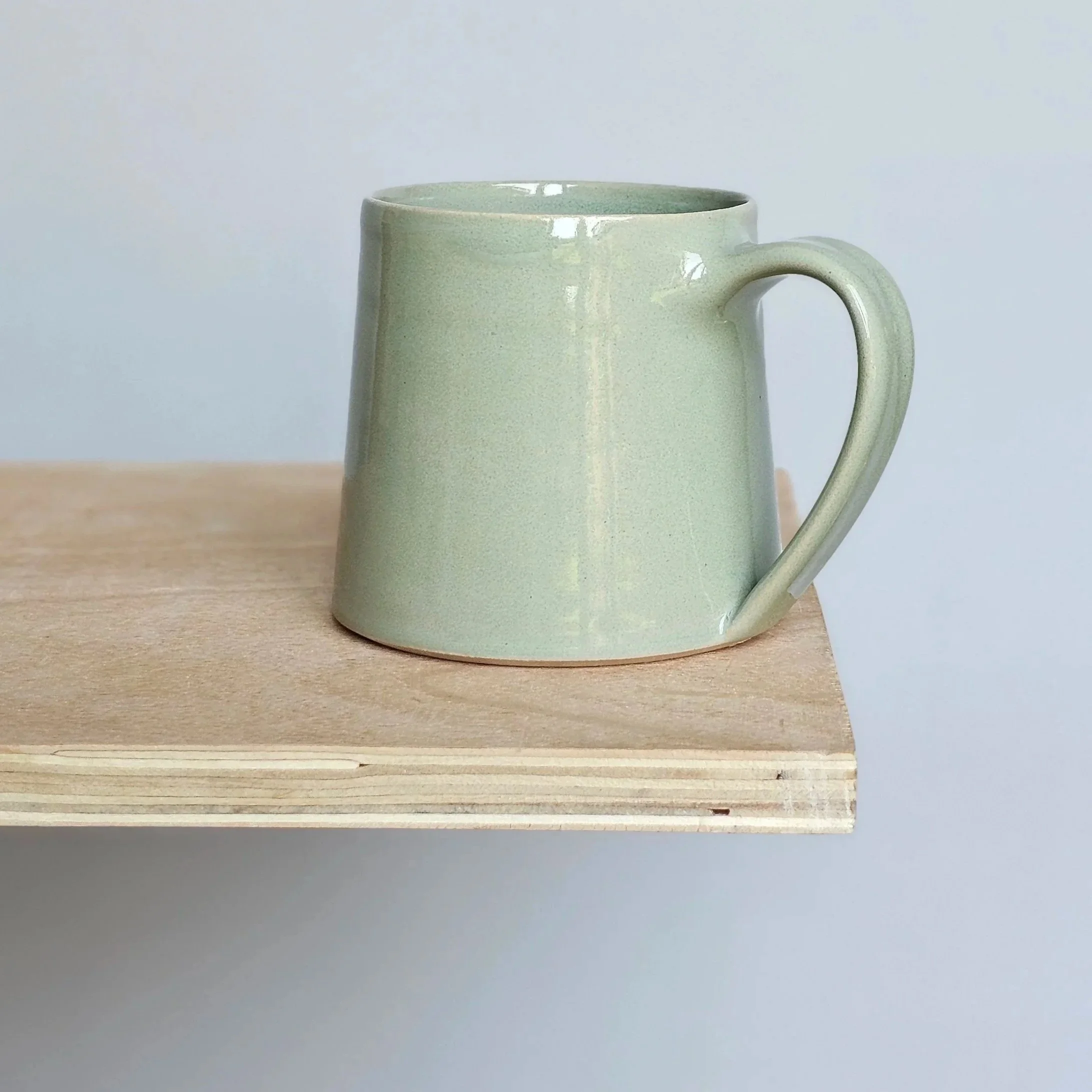 Tapered mug in Almost Celadon