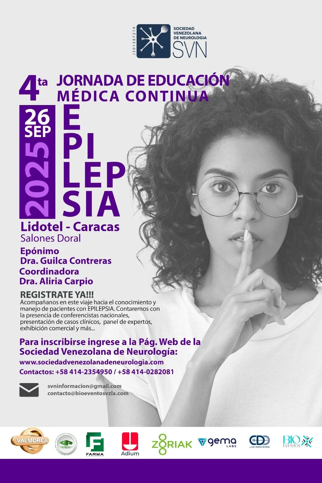 4ta Jornada de Educación Médica continua "Epilepsia", Epónimo Dra. Guilca Contreras.