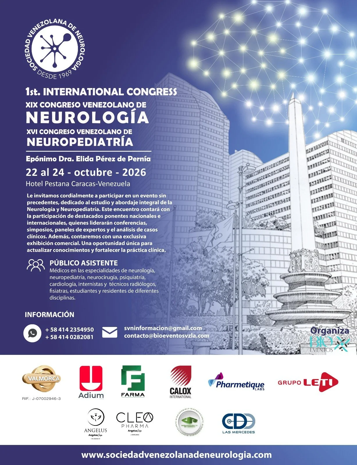 1st. International Congress, XIX Congreso Venezolano de Neurología y el XVI Congreso Venezolano de Neuropediatría 2026