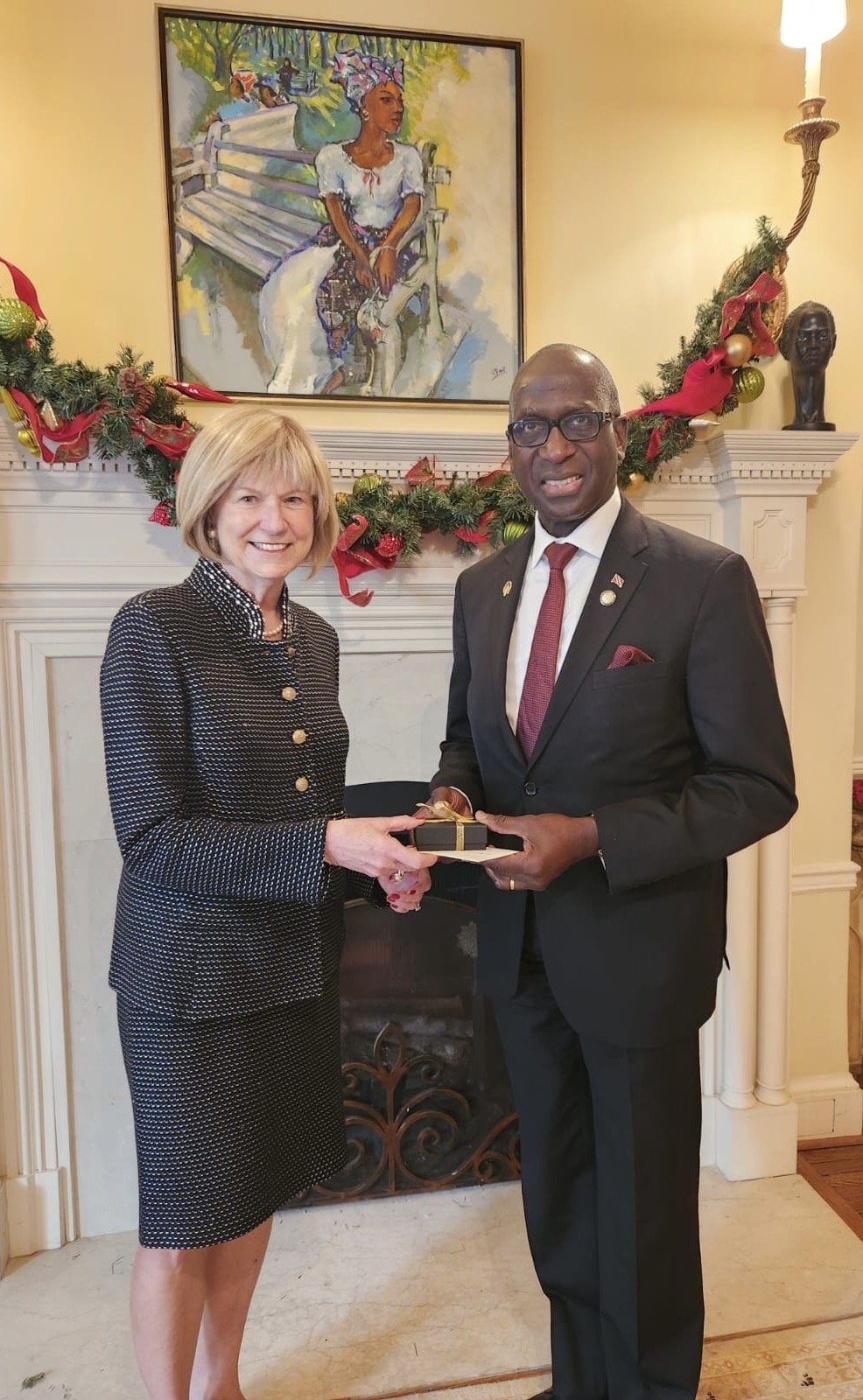 Liz Klass, THIS past President, and Ambassador Phillips-Spencer of Trinidad and Tobago