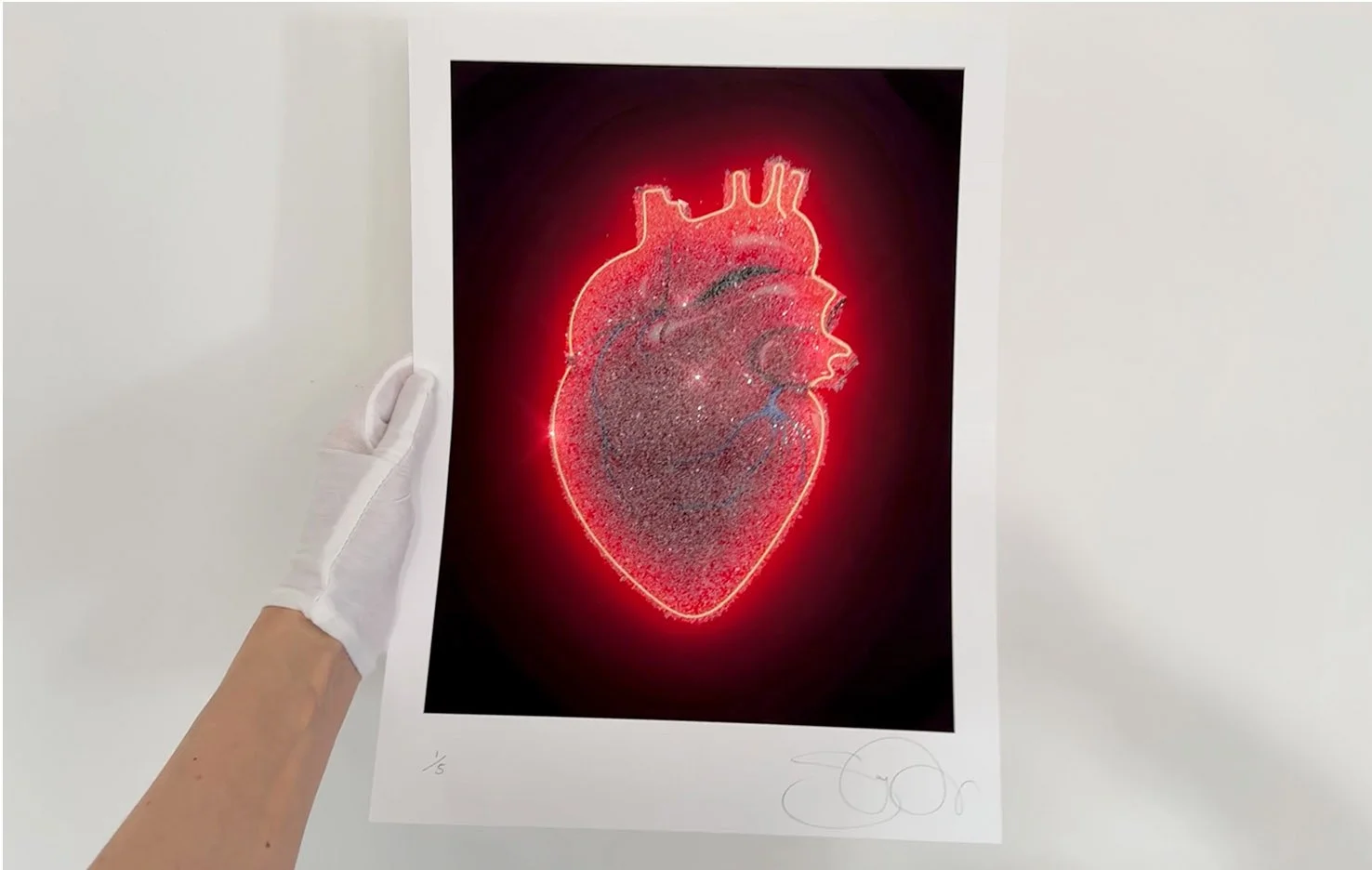 Just released NEON HEARTBEAT limited print edition hand finished with diamond dust