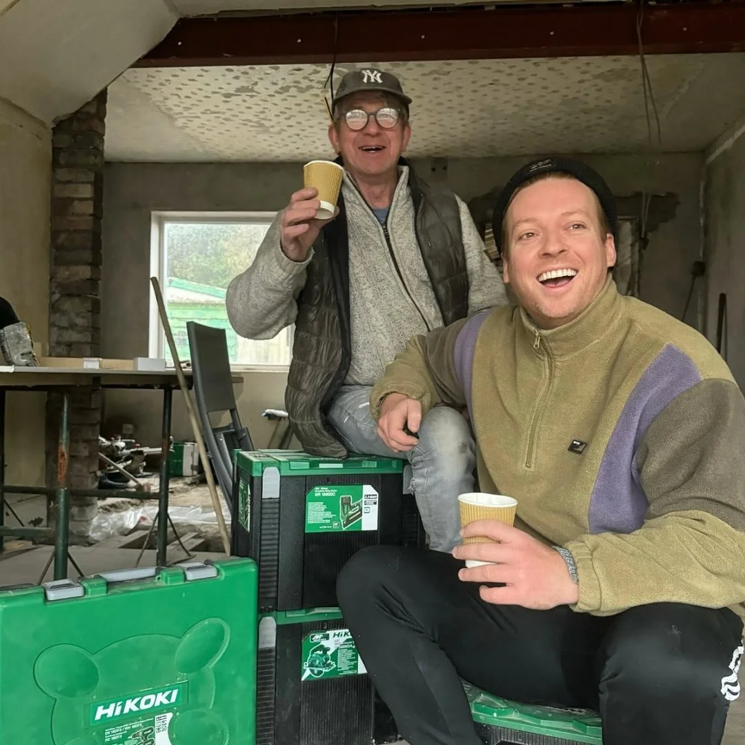 Tea break with Dad ☕️

It&rsquo;s been a busy week working on the house, and today has definitely been the toughest so far&mdash;digging a trench for the gas supply has been no joke! But little moments like this tea break with Dad make it all worth i