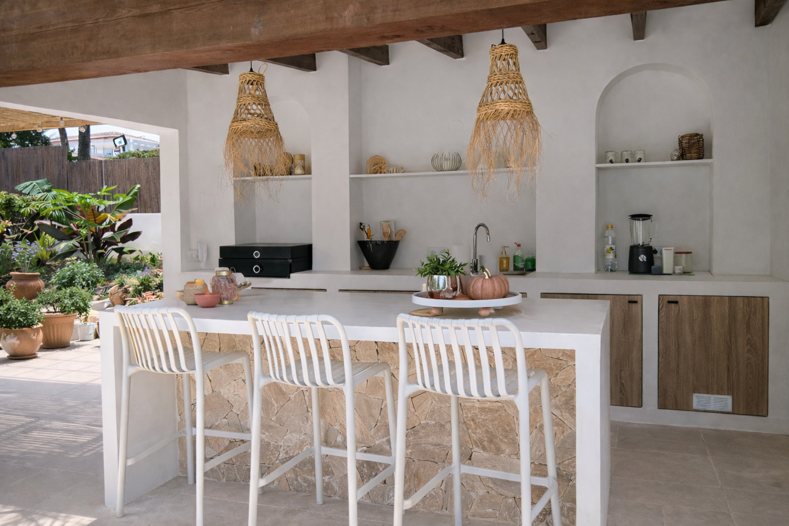 outdoor living spaces for ibiza style villas