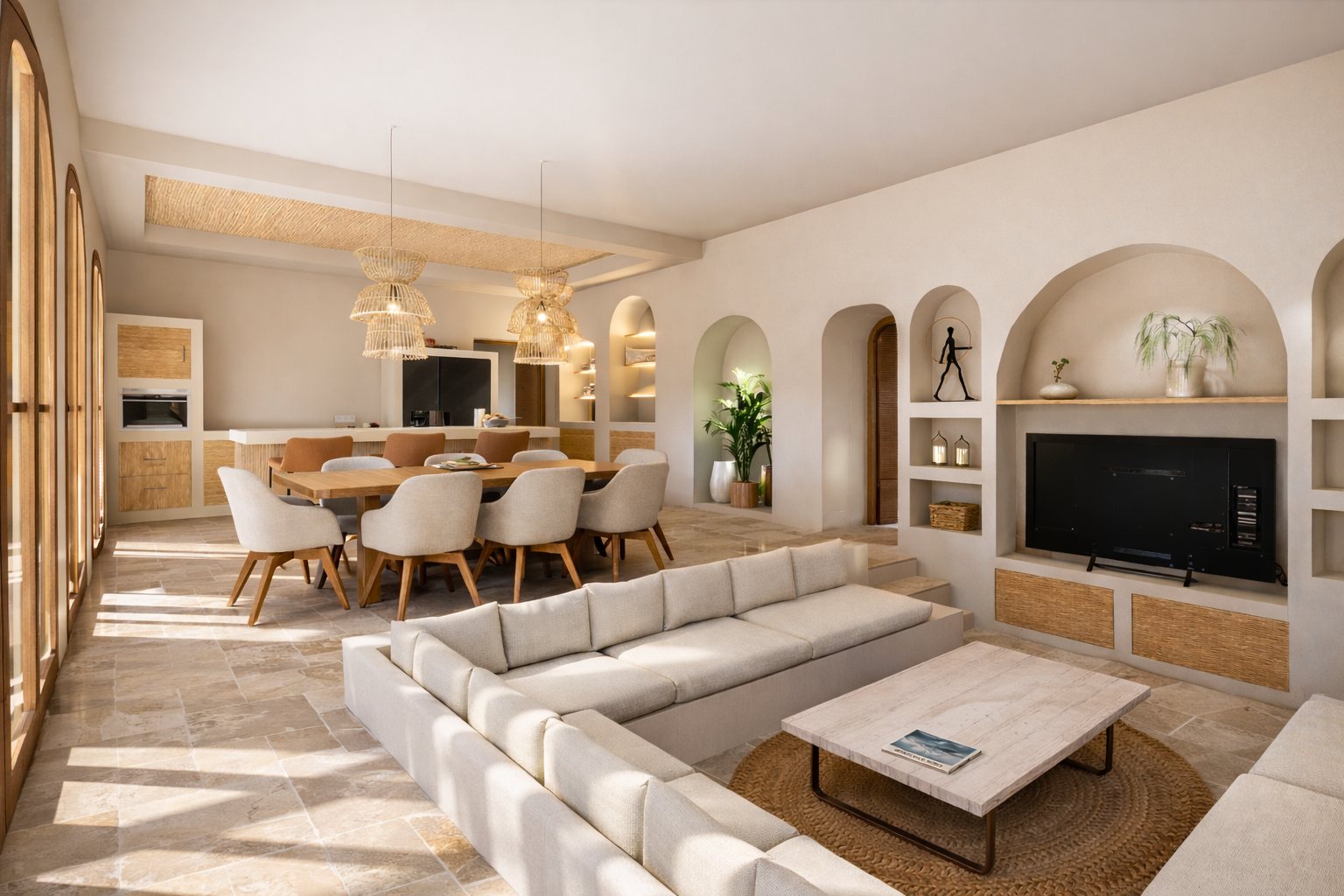 ibiza style villa architectural visualization