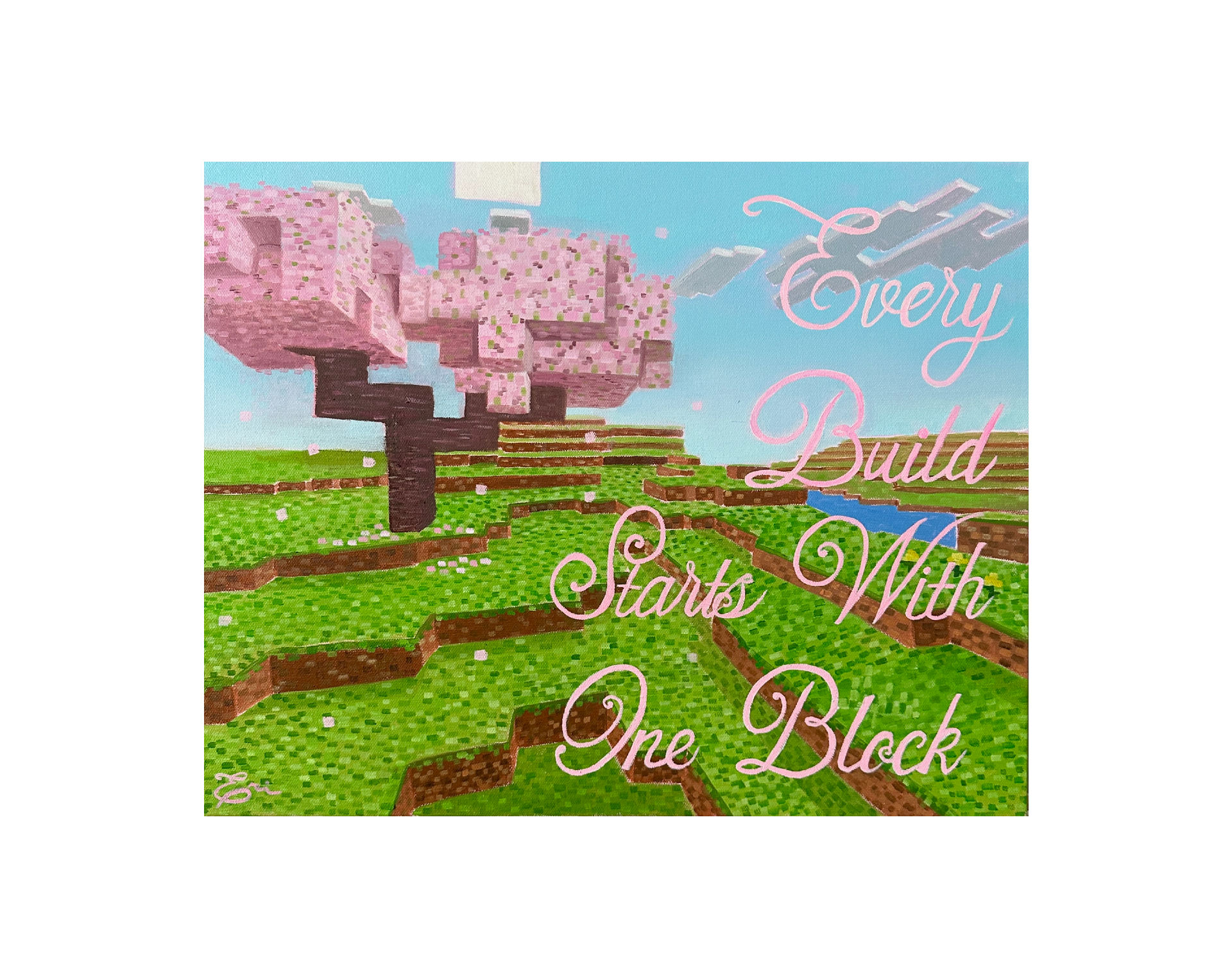 Inspirational Minecraft- ORIGINAL PAINTING
