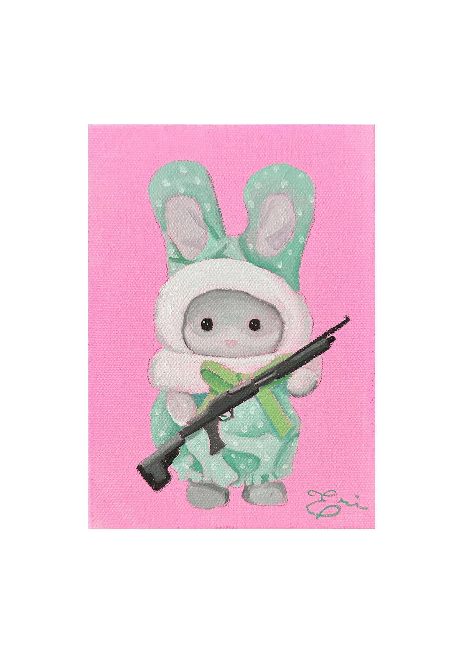 Cute but Deadly #14- MINI ORIGINAL PAINTING
