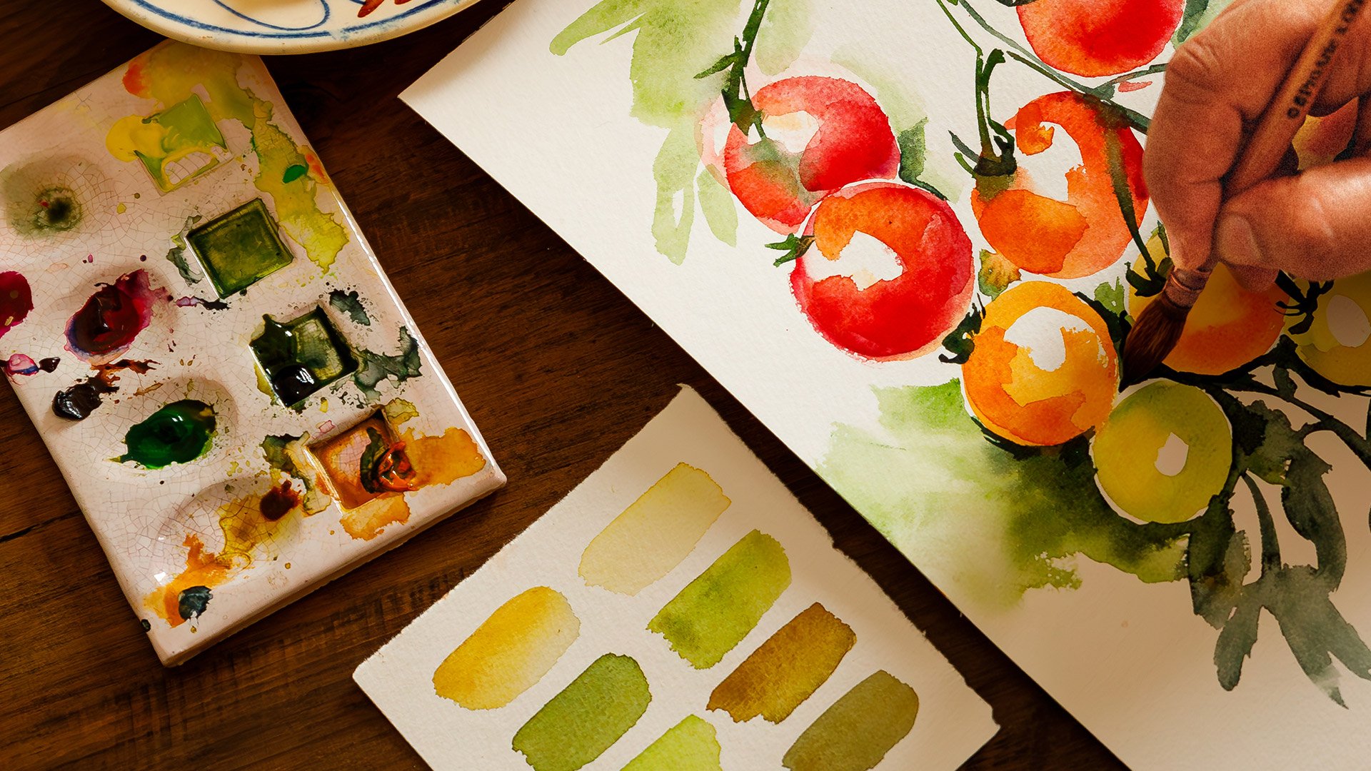 Still Life and Self Portraits on Toned Paper