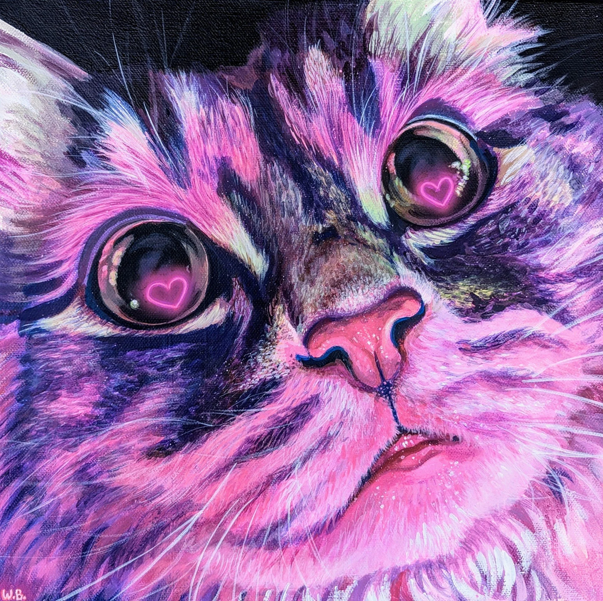 Eyes of Devotion 12x12in Acrylic on Canvas 2025