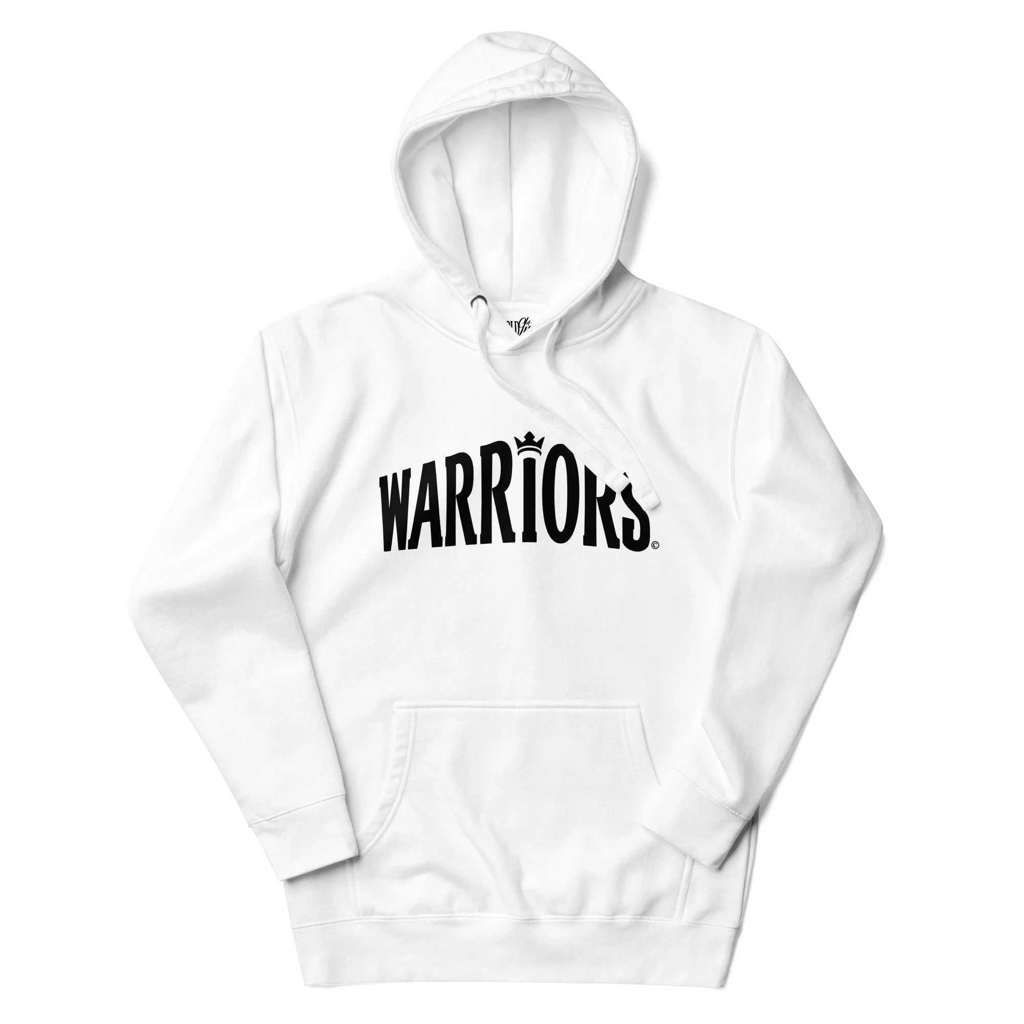 Warriors black-on-white print hoodie