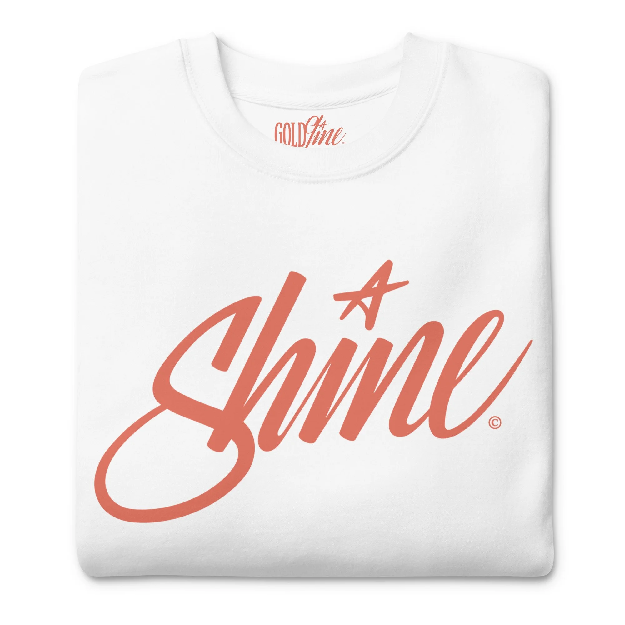 Shine rose-on-white print sweatshirt (women's)