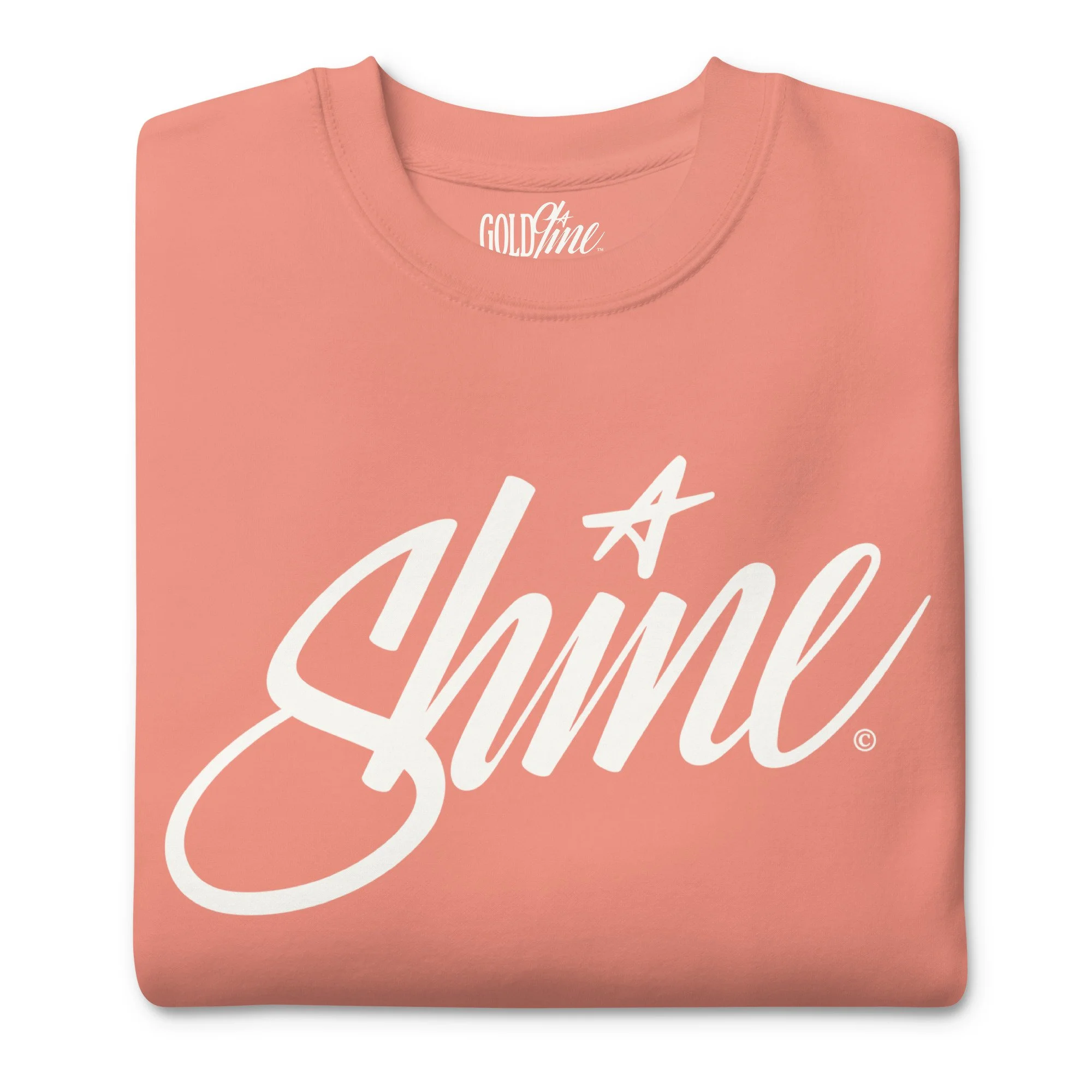 Shine white-on-rose print sweatshirt (women's)