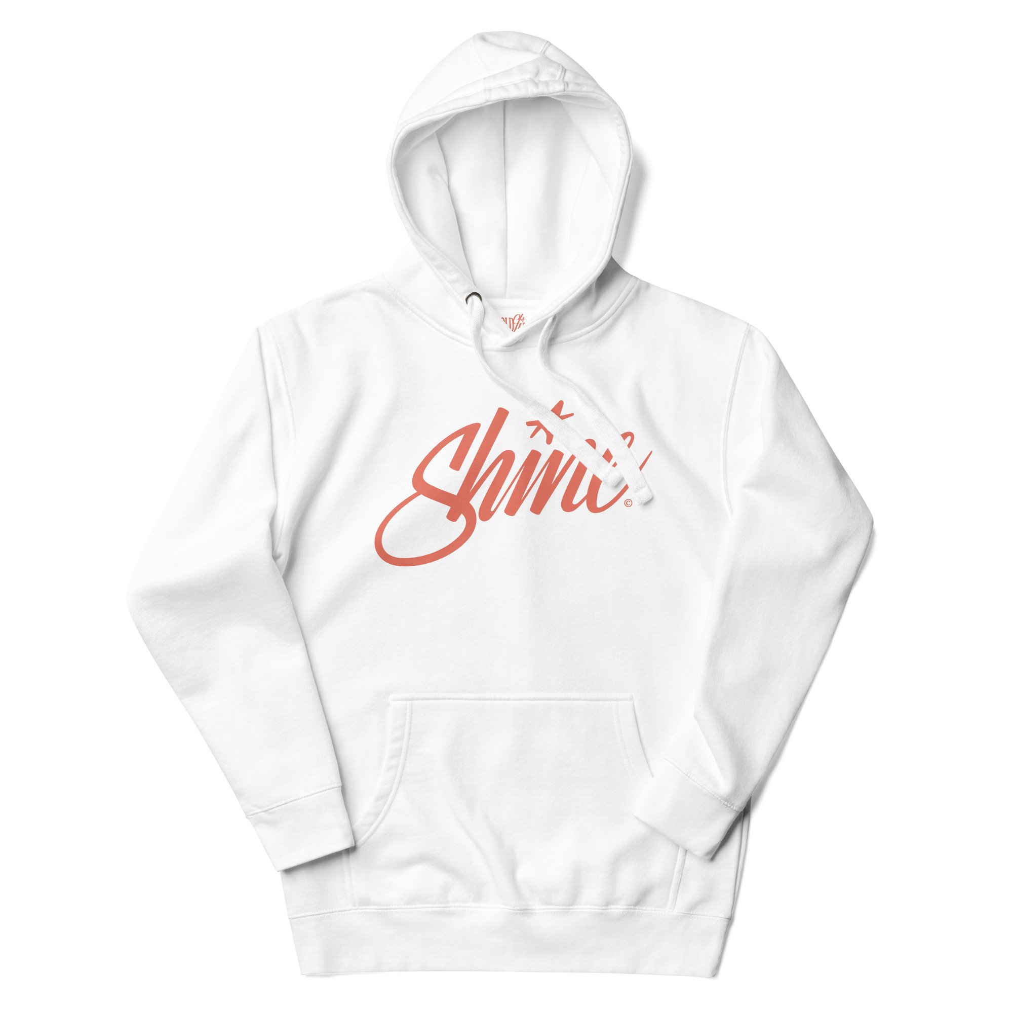 Shine rose-on-white print hoodie (women's)