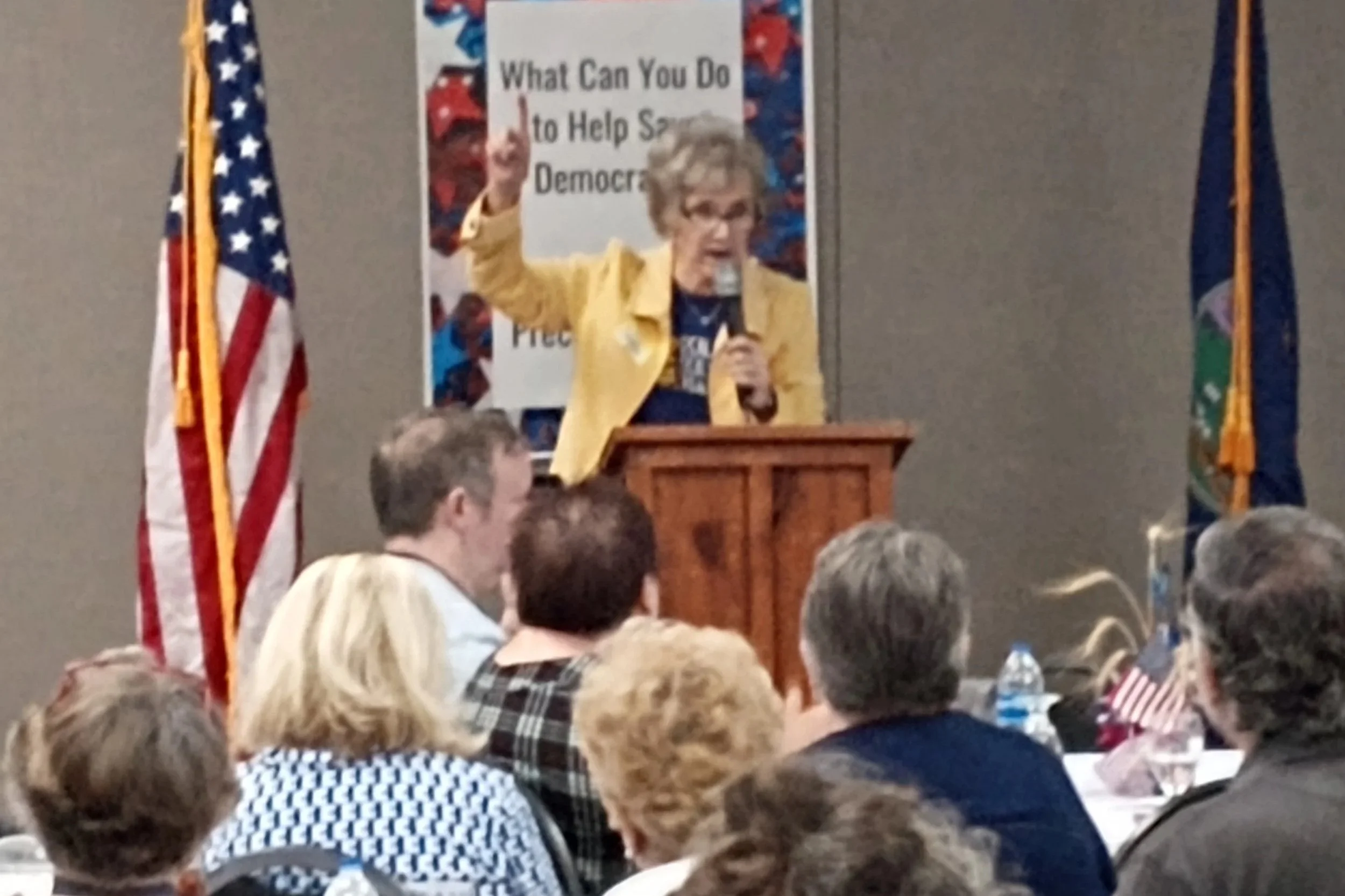thomas+county+chair+connie+giving+welcome+at+colby+democracy+fest+sept+2025.jpg