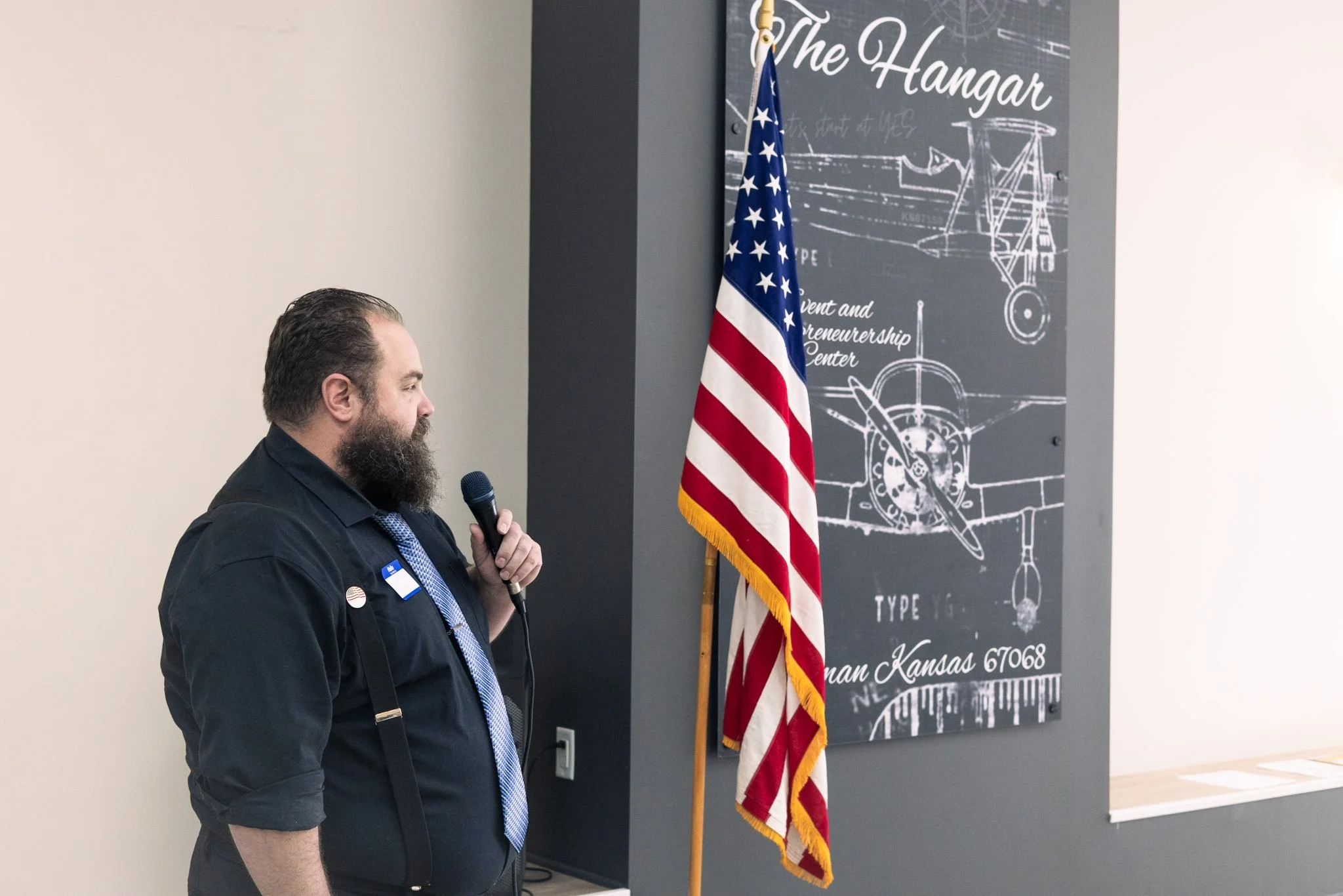 Candidate Ryan Gilbert at Kingman gathering April 2026.jpg