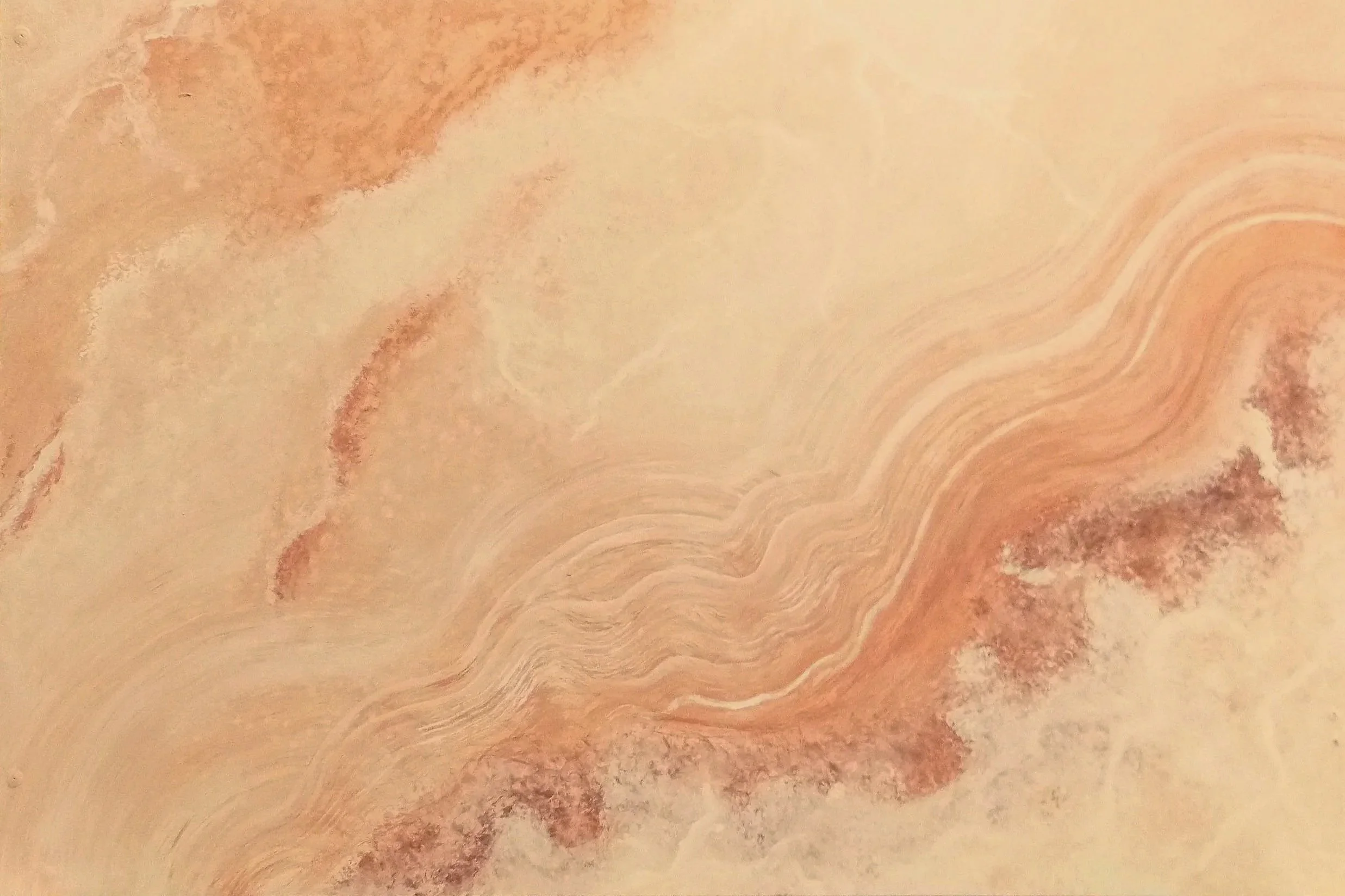 Painted Marble Texture on 3' x 4' Masonite Flat.