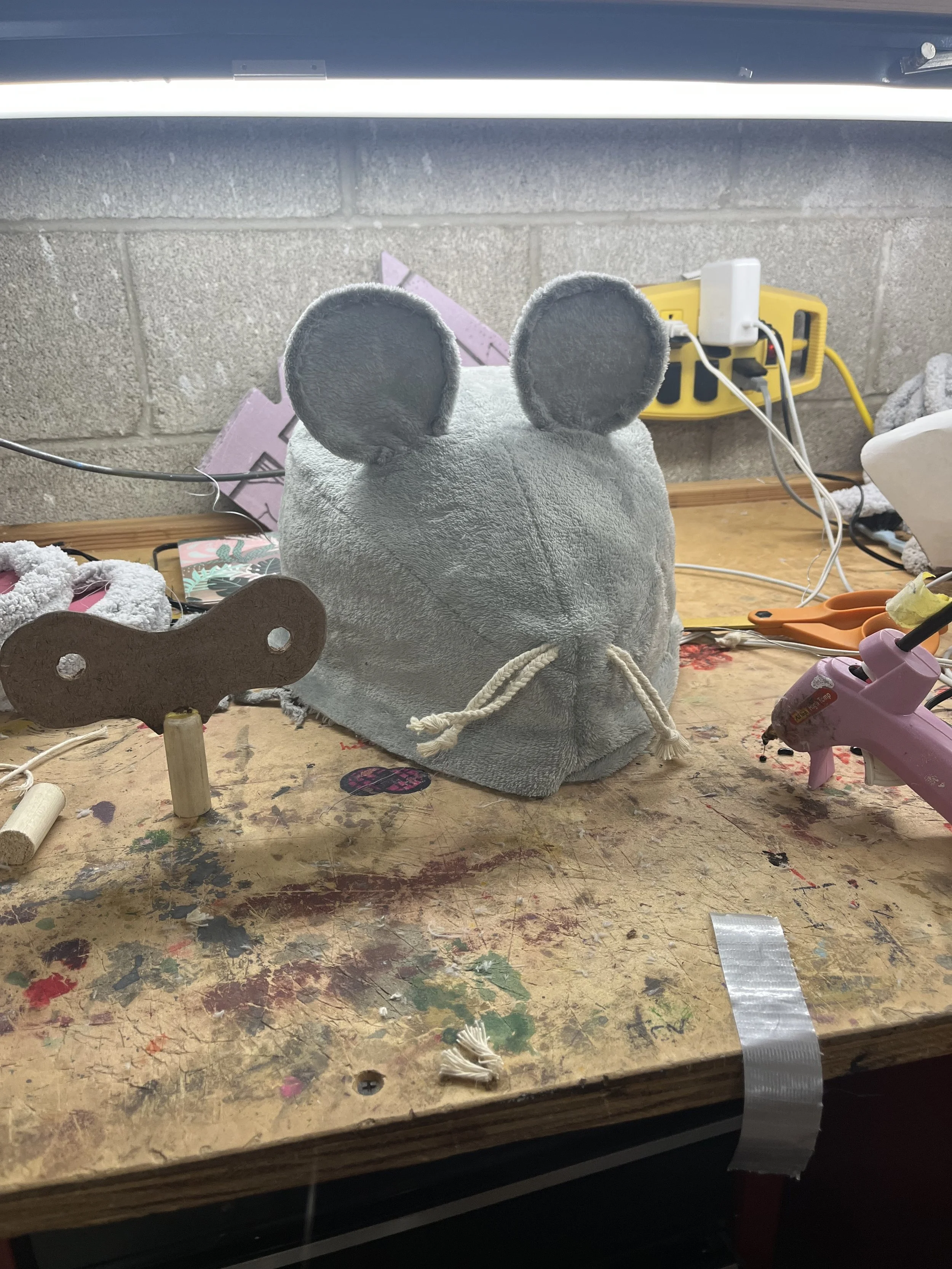 Remote control operated mouse toy for use during the number "Moments of Happiness"