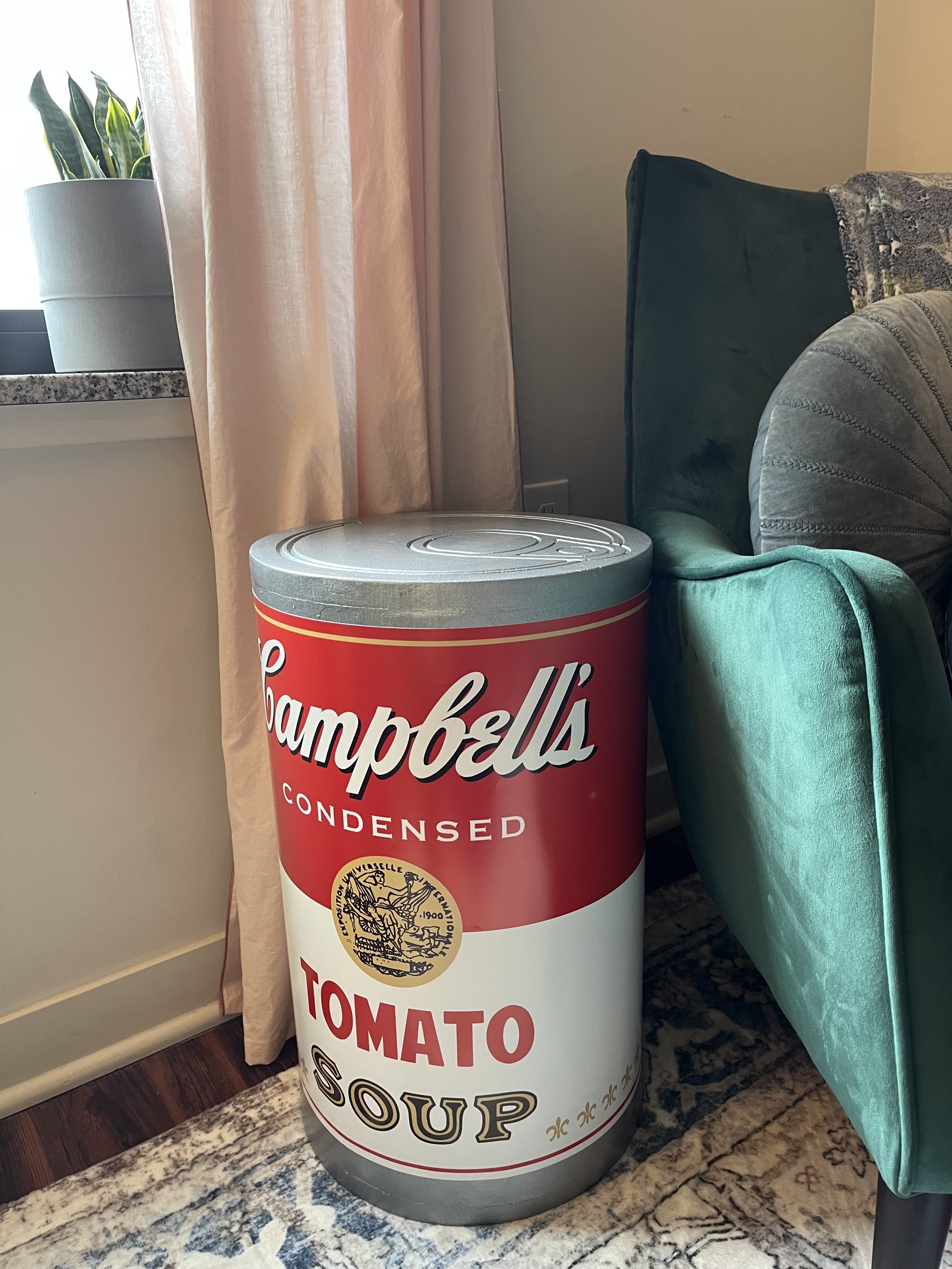 Soup Stool with CNC cut and engraved top and designed and professionally printed label