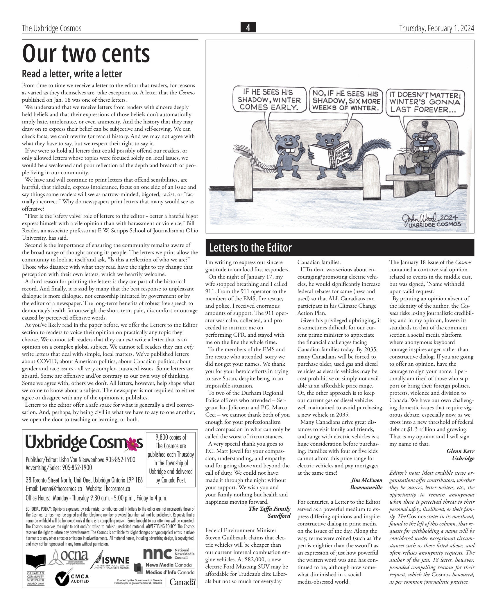 This week s edition the uxbridge cosmos