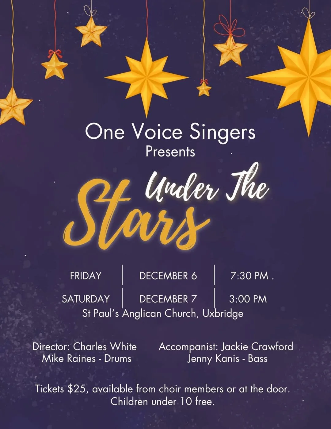 Under the stars with One Voice Singers