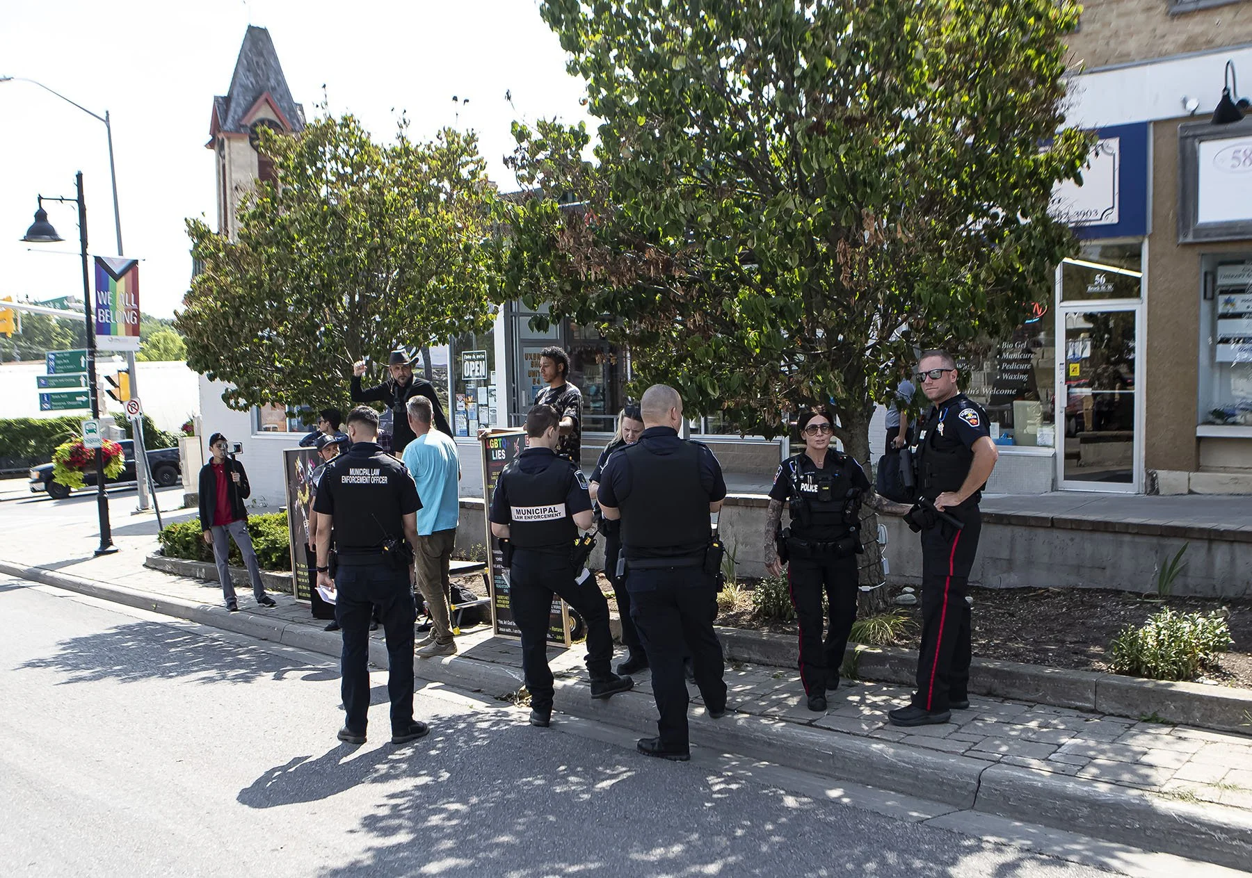 Heavy police presence at PRIDE event