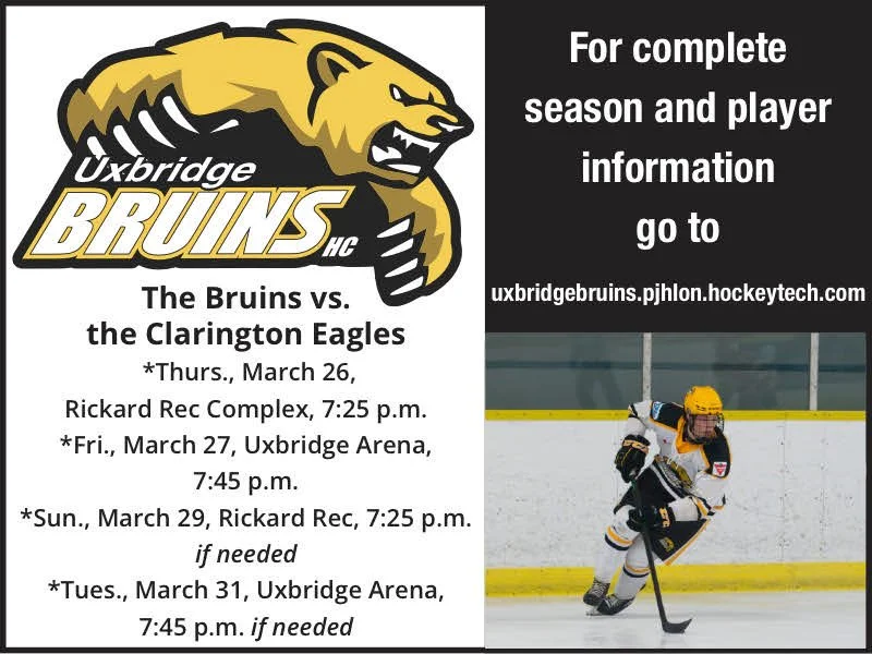 Bruins are 1-1 in final series against Clarington Eagles