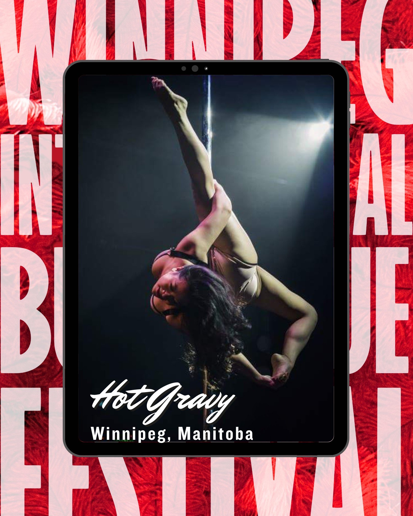 Hot Gravy has oozed all over the Winnipeg International #winnipegevents #winnipegburlesquefestival #winnipegburlesque #winnipegdance Burlesque Festival stage since its inaugural show and continues to take the stage as a competitive pole dancer throu