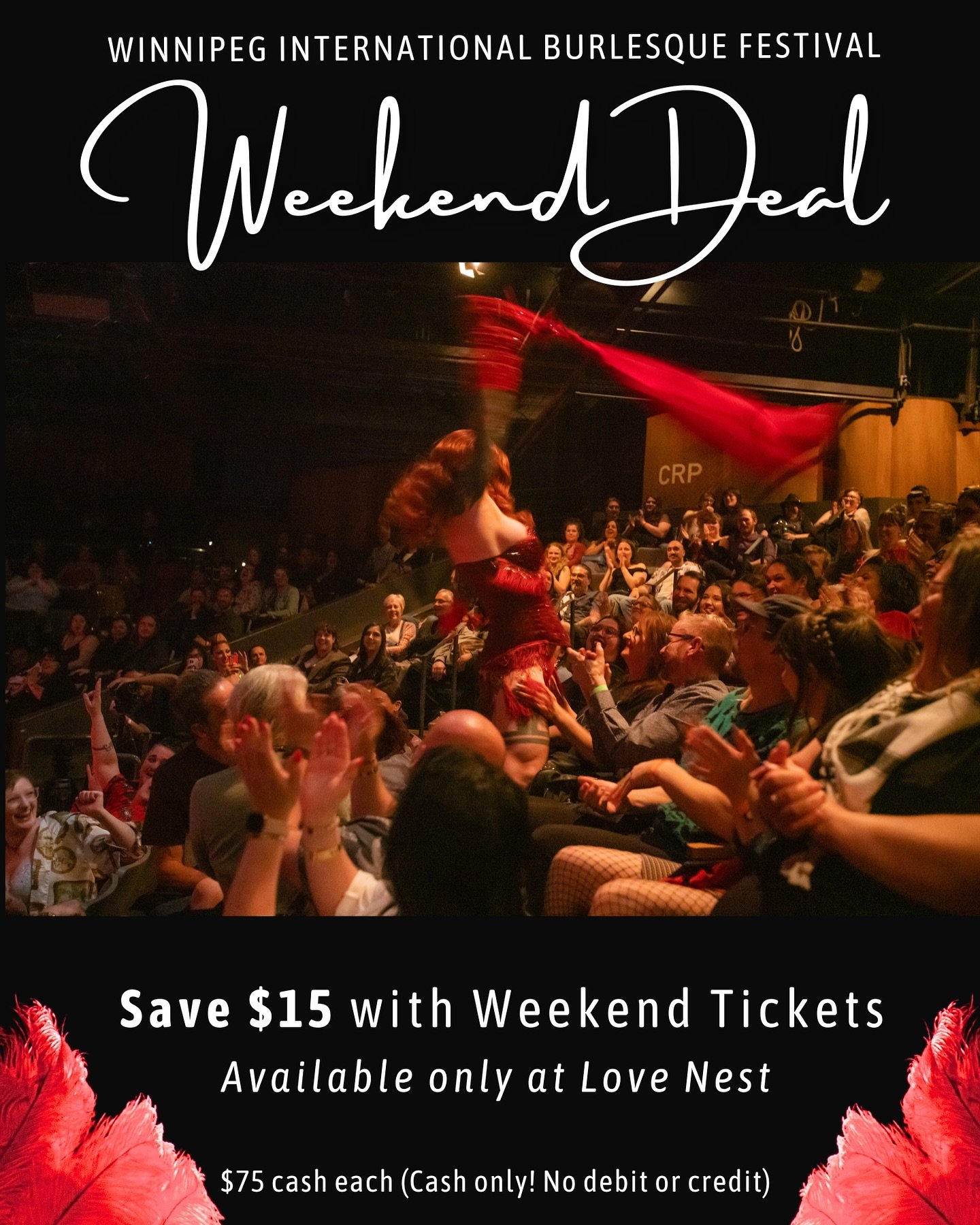 Watching your wallet? Love Nest has WEEKEND 🎟️ for $75 cash!!! These select seats mean you get the same spot all weekend long for $15 savings!
Available at both locations:
Love Nest at 1341 Main Street
and Love Nest 1580 Taylor Way
Please remem