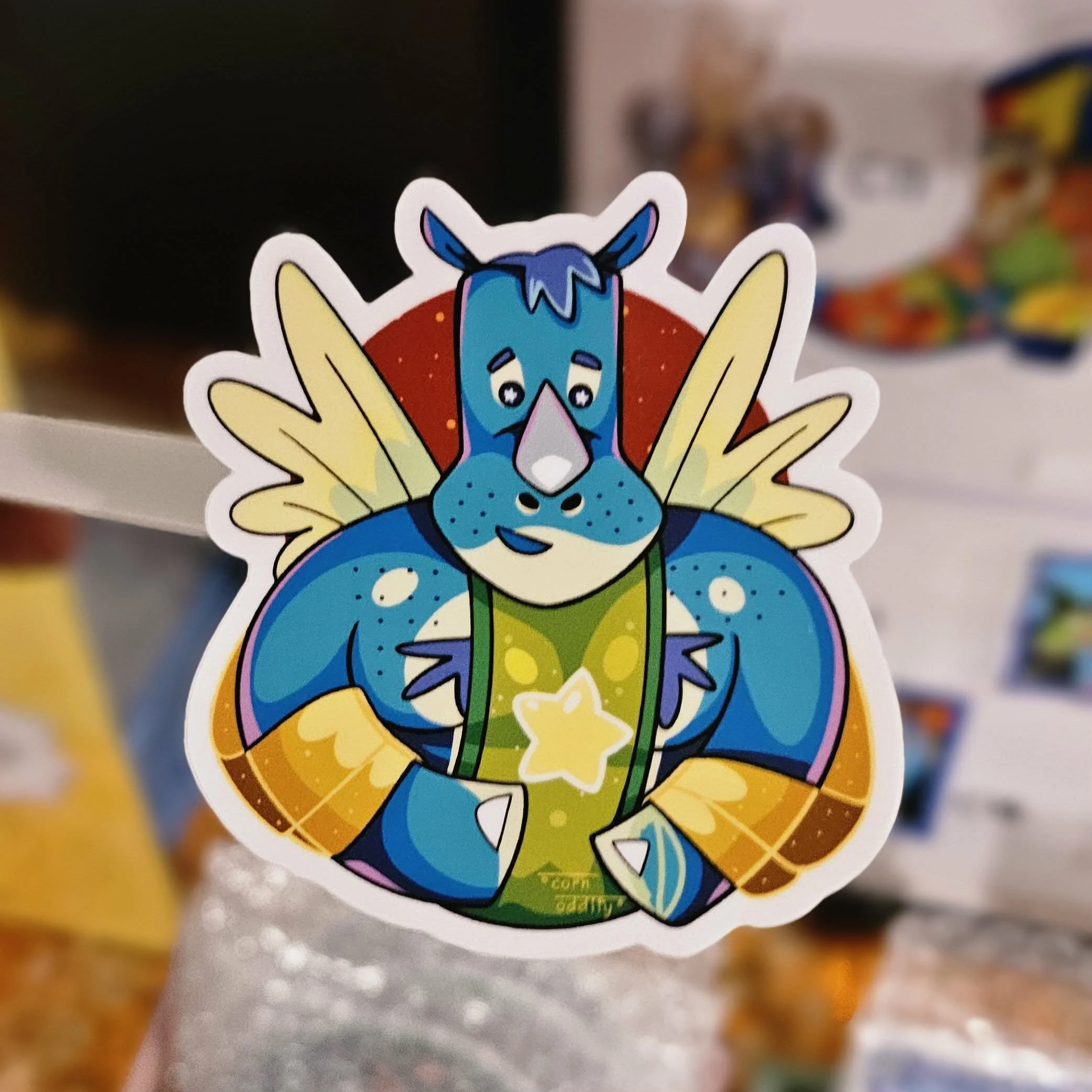 Celestial Rhino Sticker 3” | Spiritual Animal Vinyl Sticker