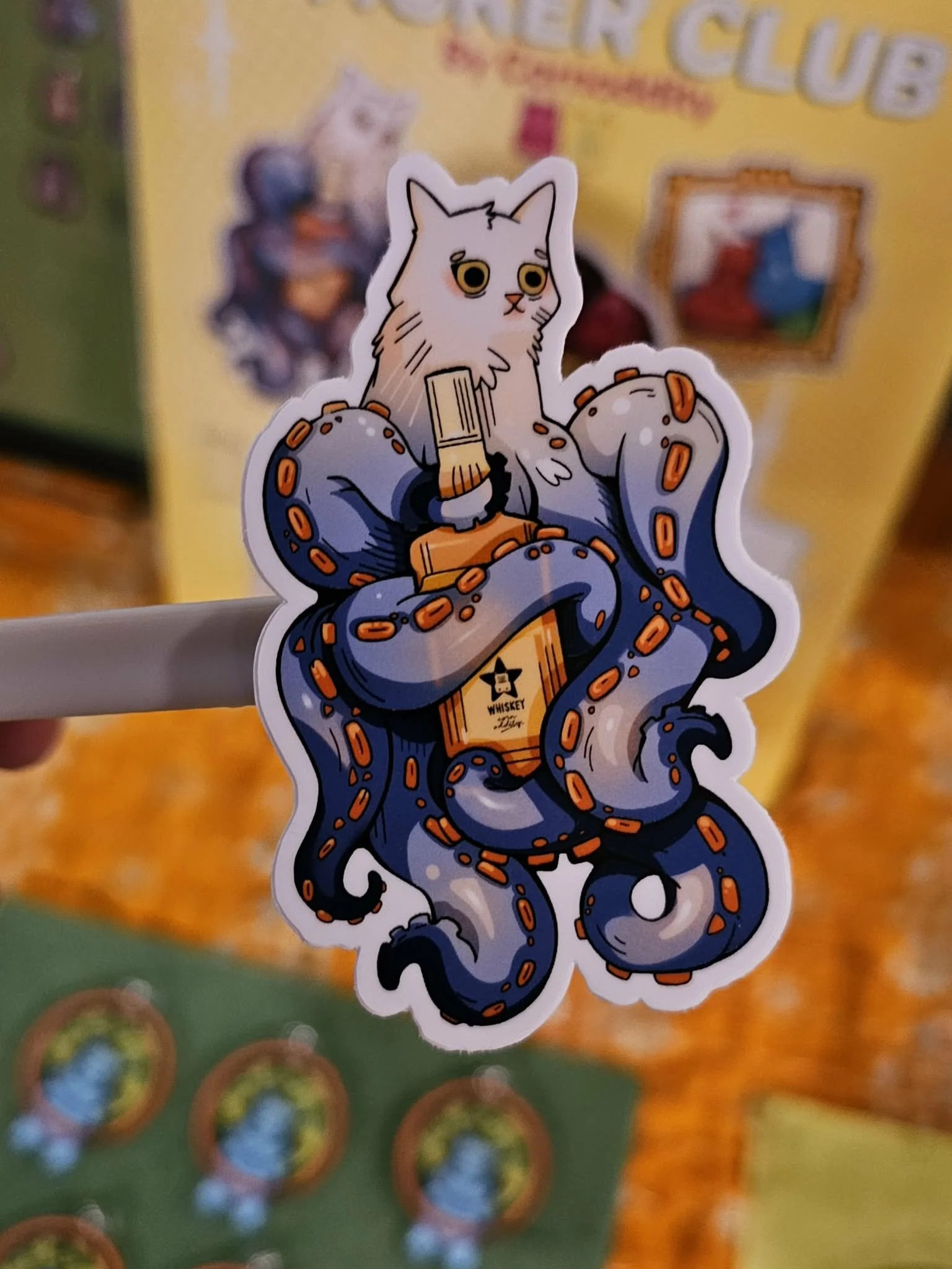 Mystic Cat Octopus Sticker 3” | Surreal Animal Vinyl Sticker